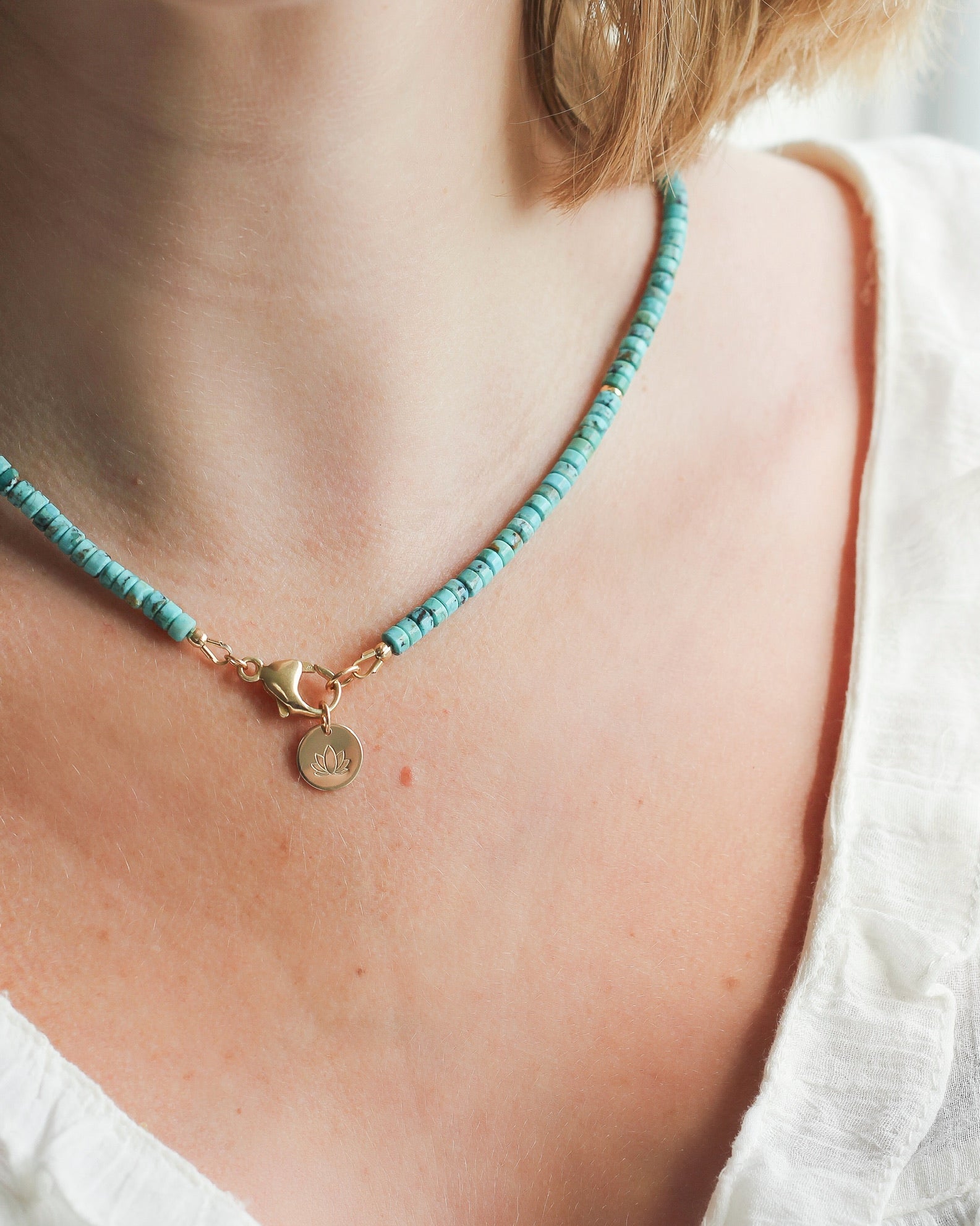 Serenity Heishi Necklace | Turquoise