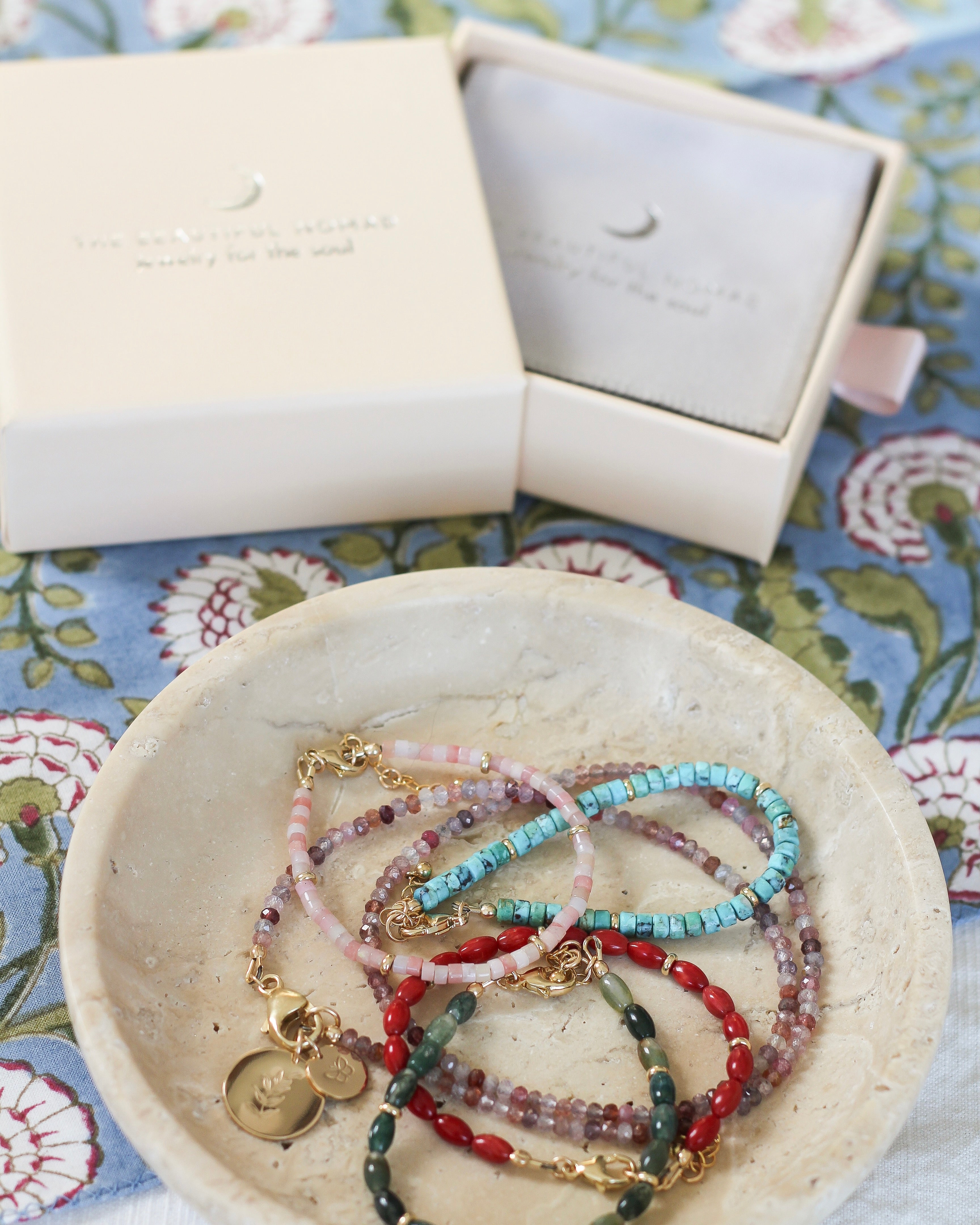 Vibrance Heishi Bracelet | Red Coral