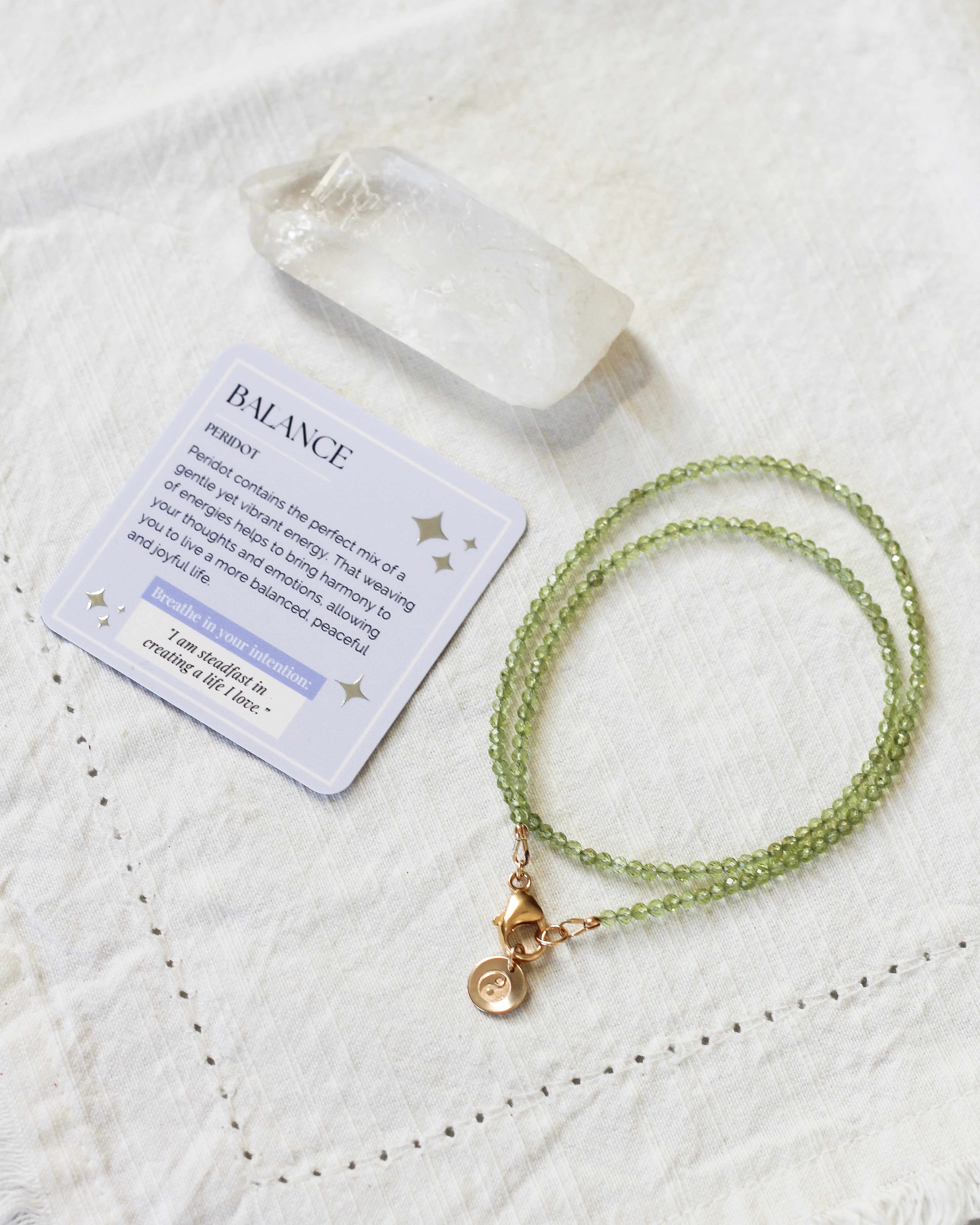 Balance Intention Necklace | Peridot