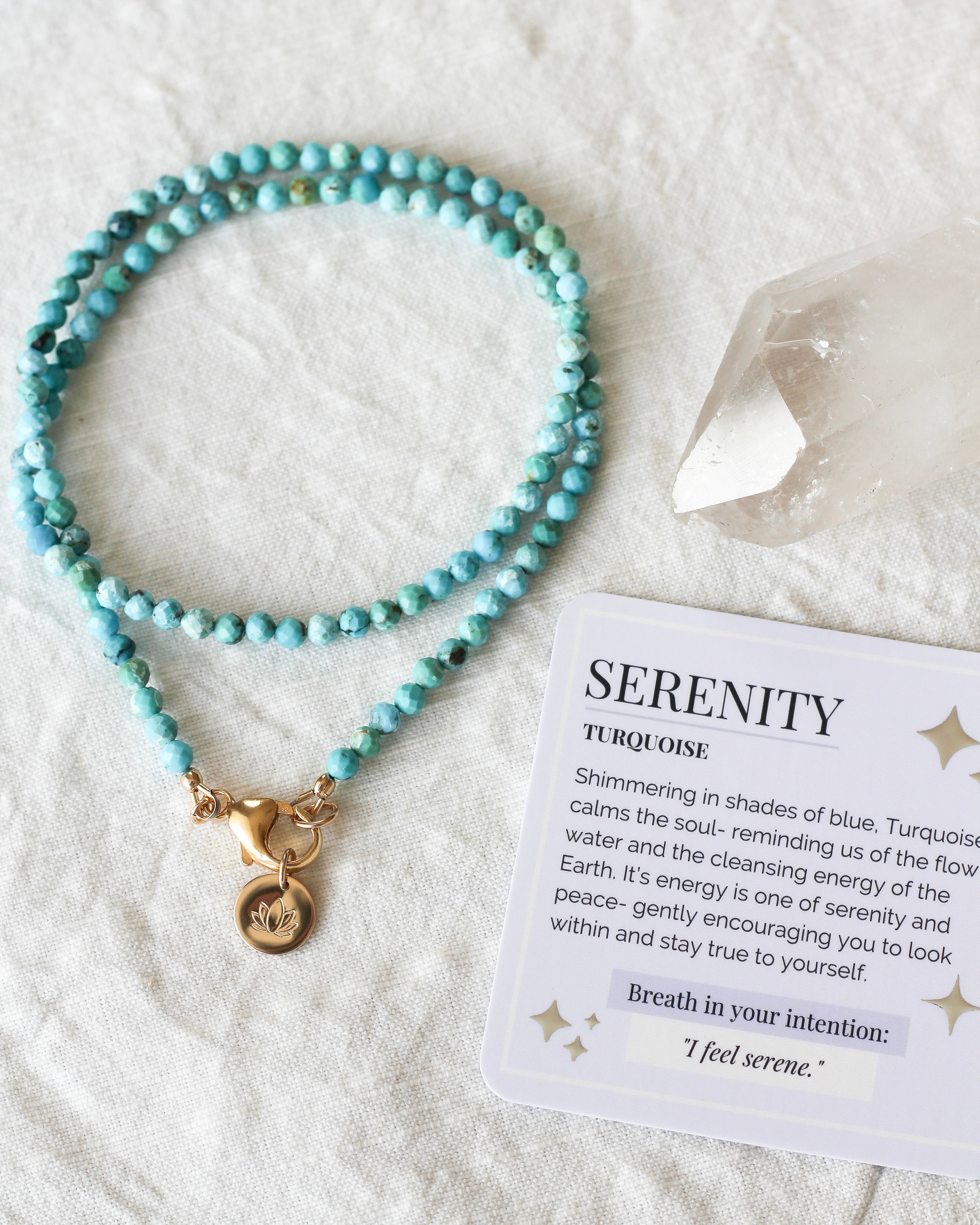 Serenity Intention Necklace | Turquoise