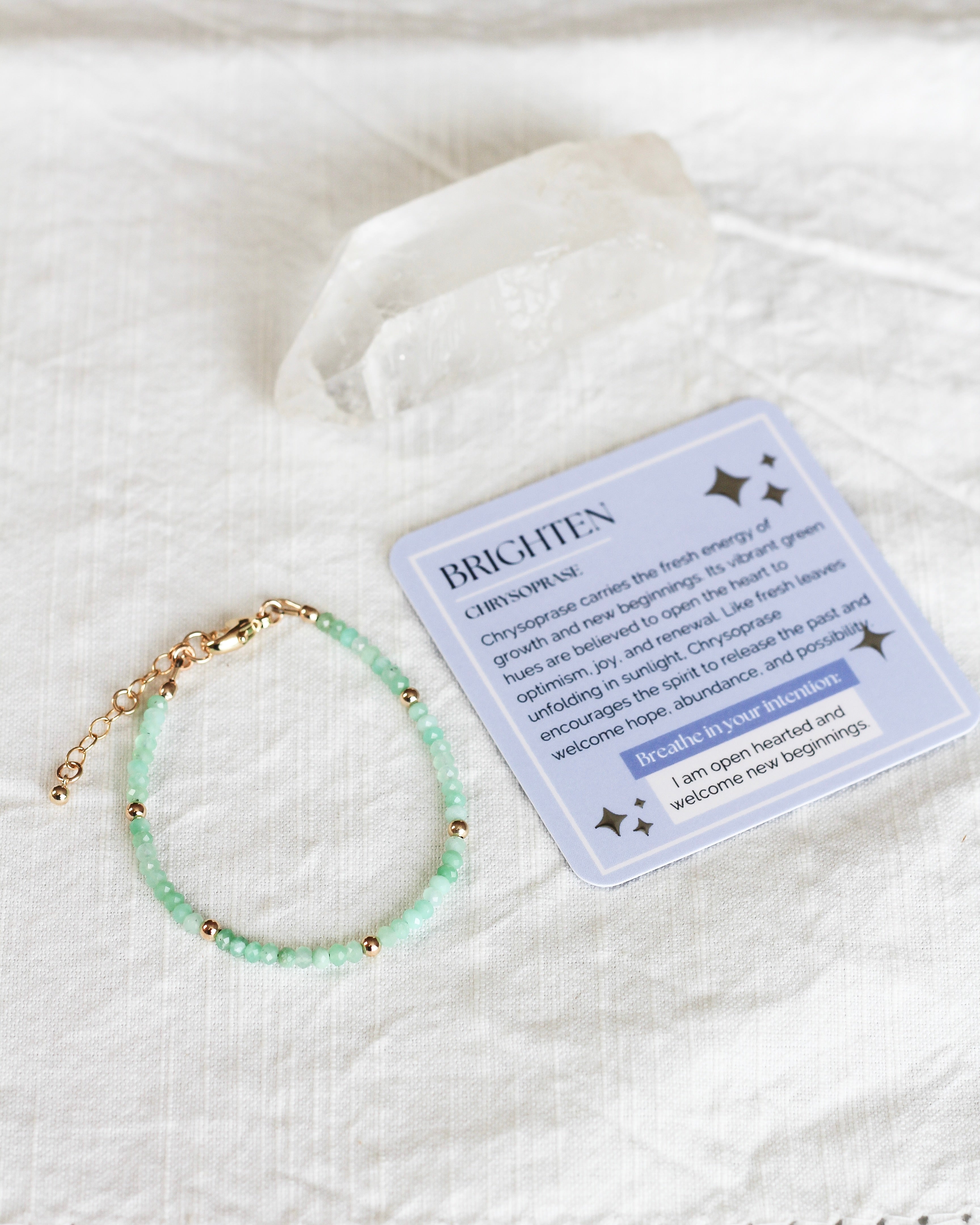 Brighten Intention Bracelet | Chrysoprase