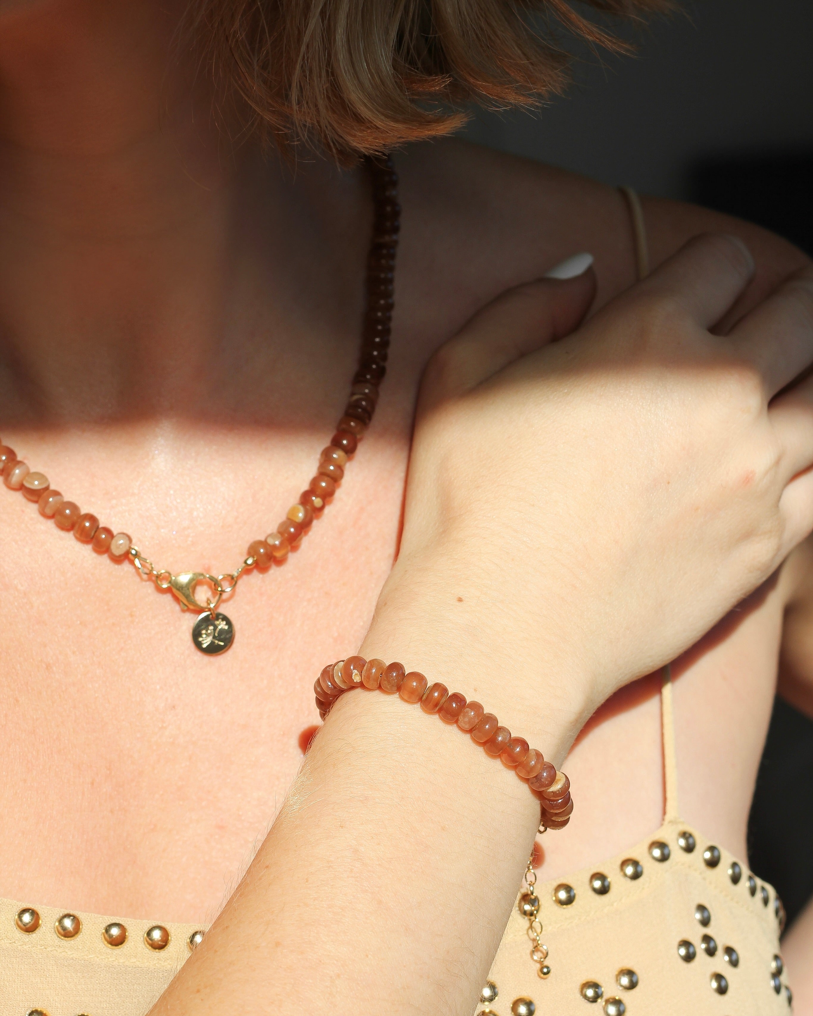 Compassion Gemmy Bracelet | Brown Rhodochrosite