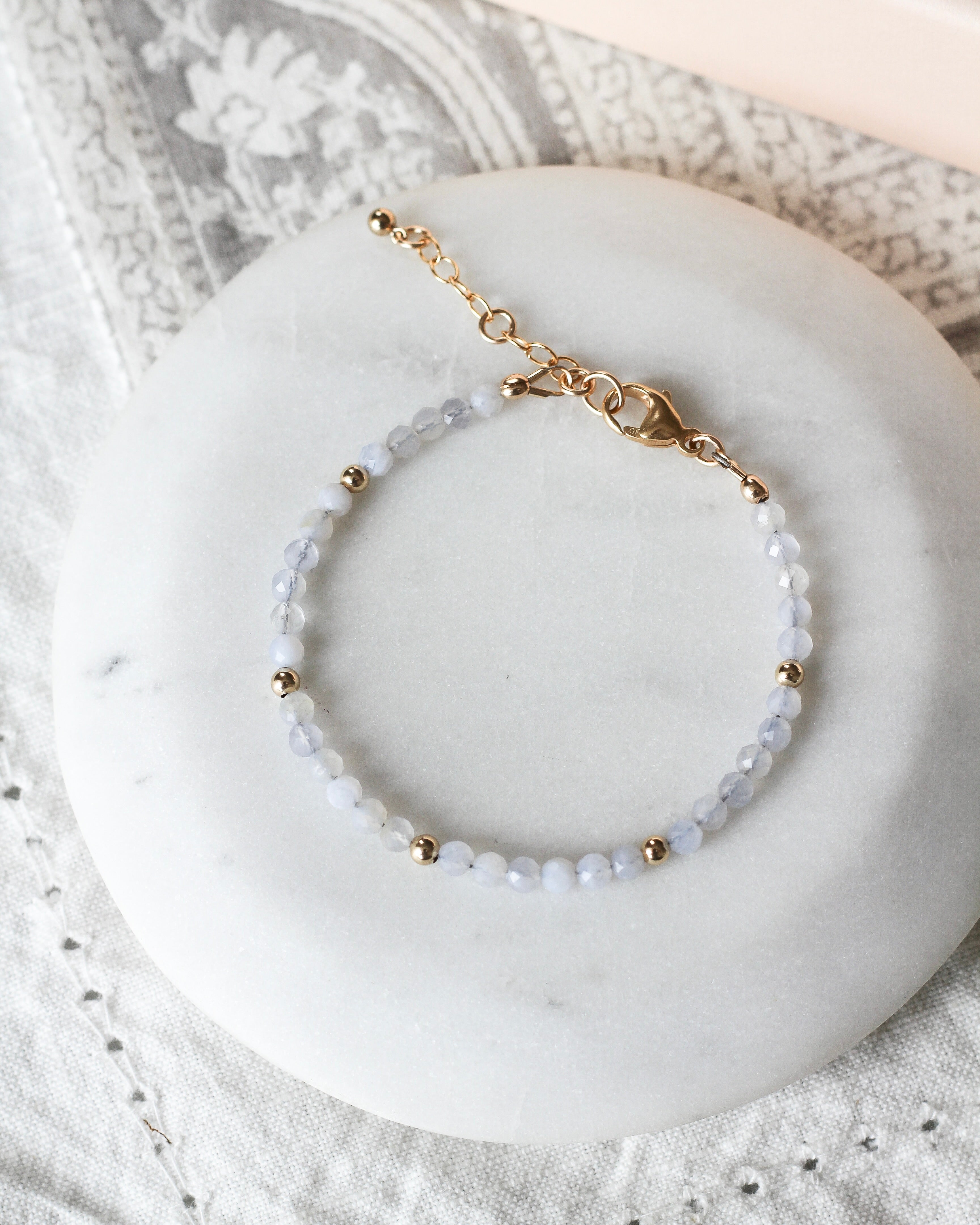 Stay True Intention Bracelet | Blue Lace Agate