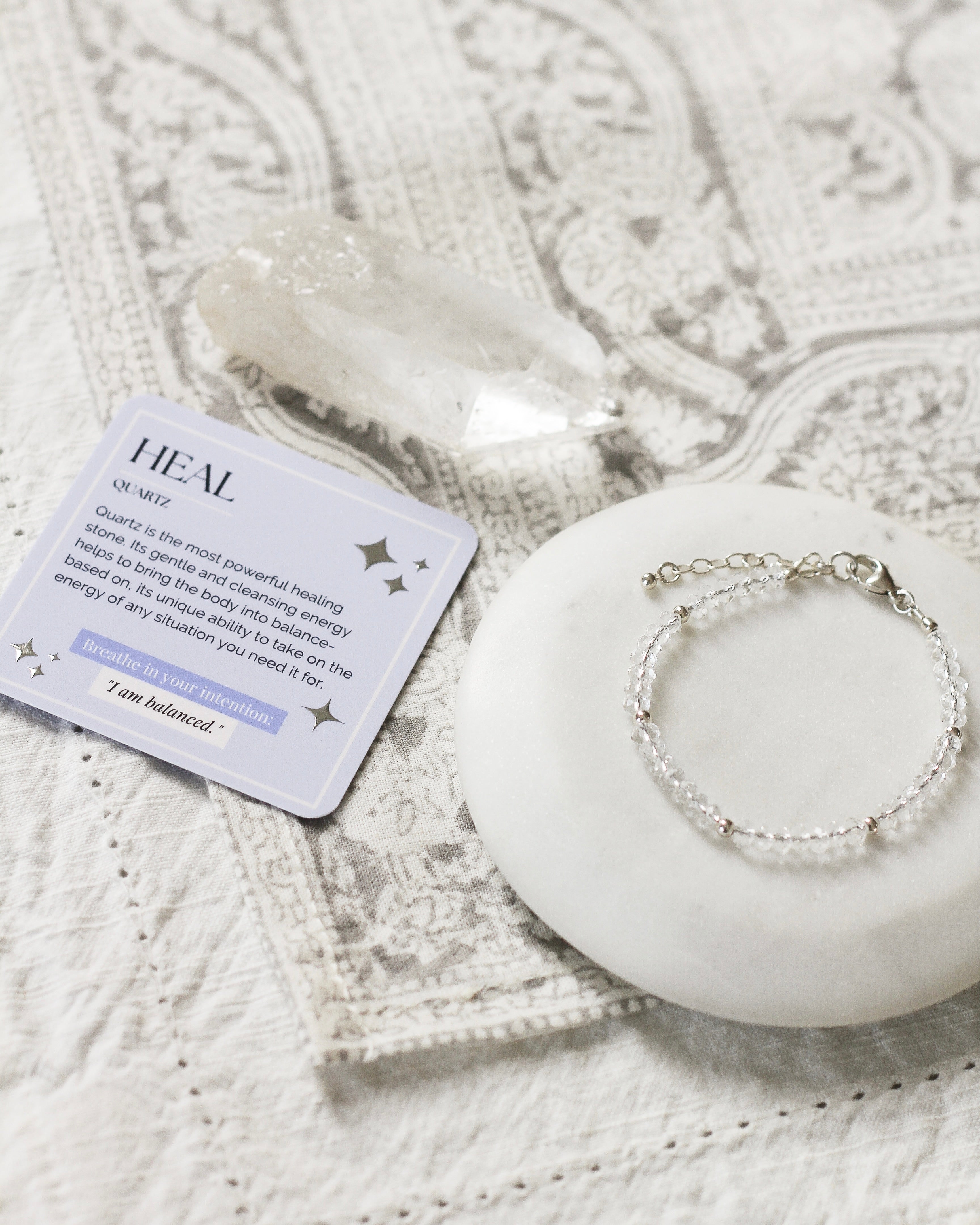 Heal Intention Bracelet | Clear Quartz