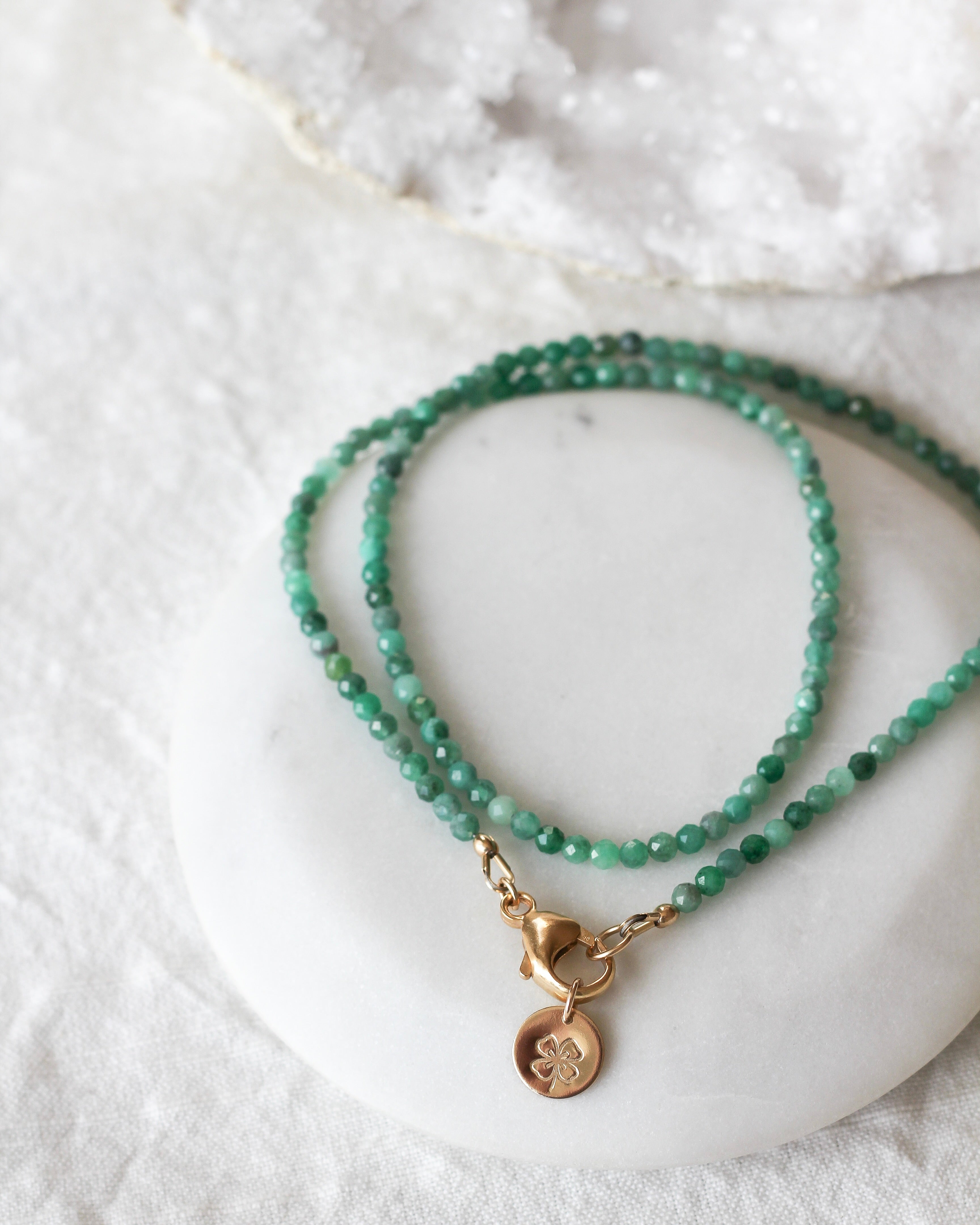 Prosperity Intention Necklace | Emerald