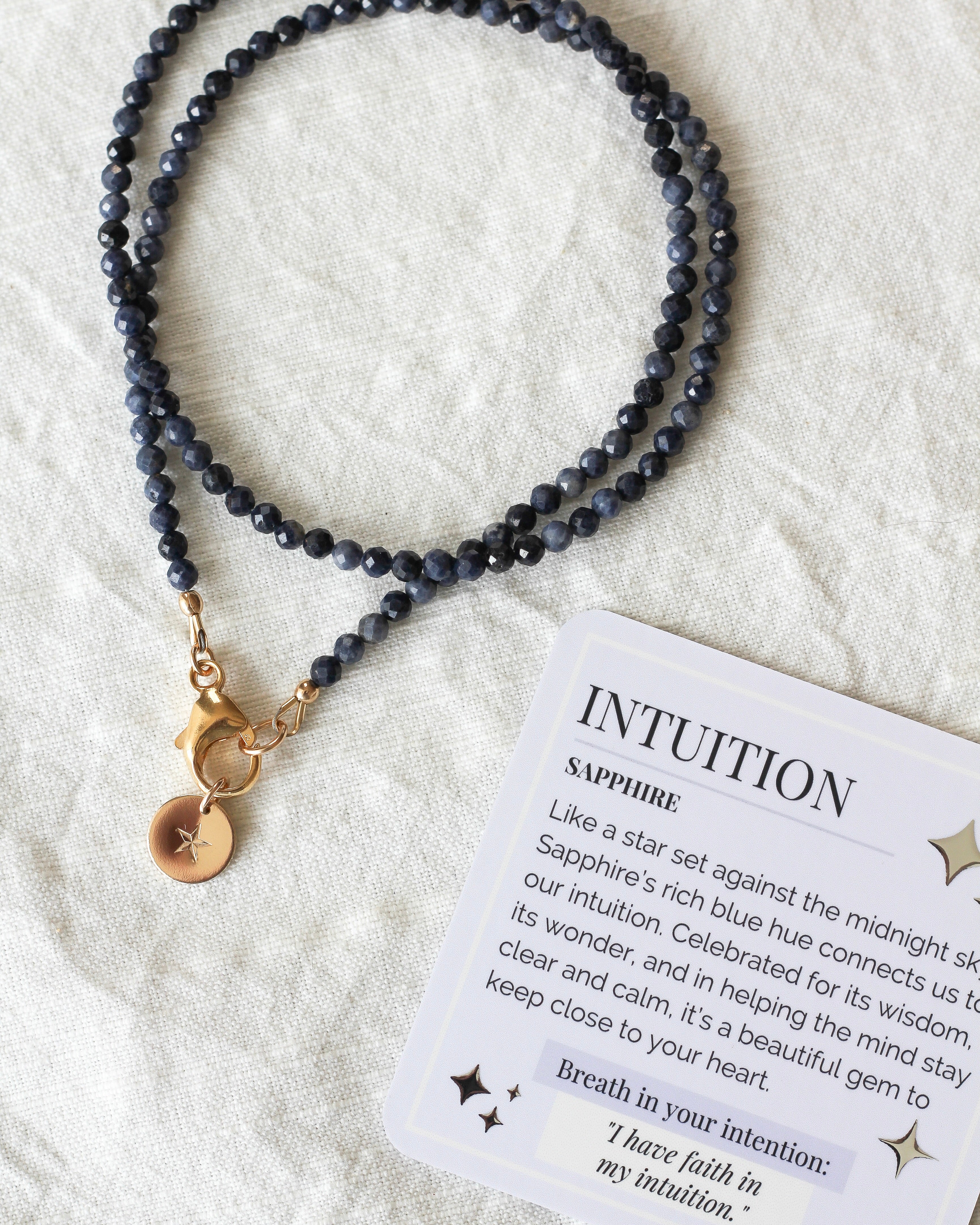 Intuition Intention Necklace | Sapphire