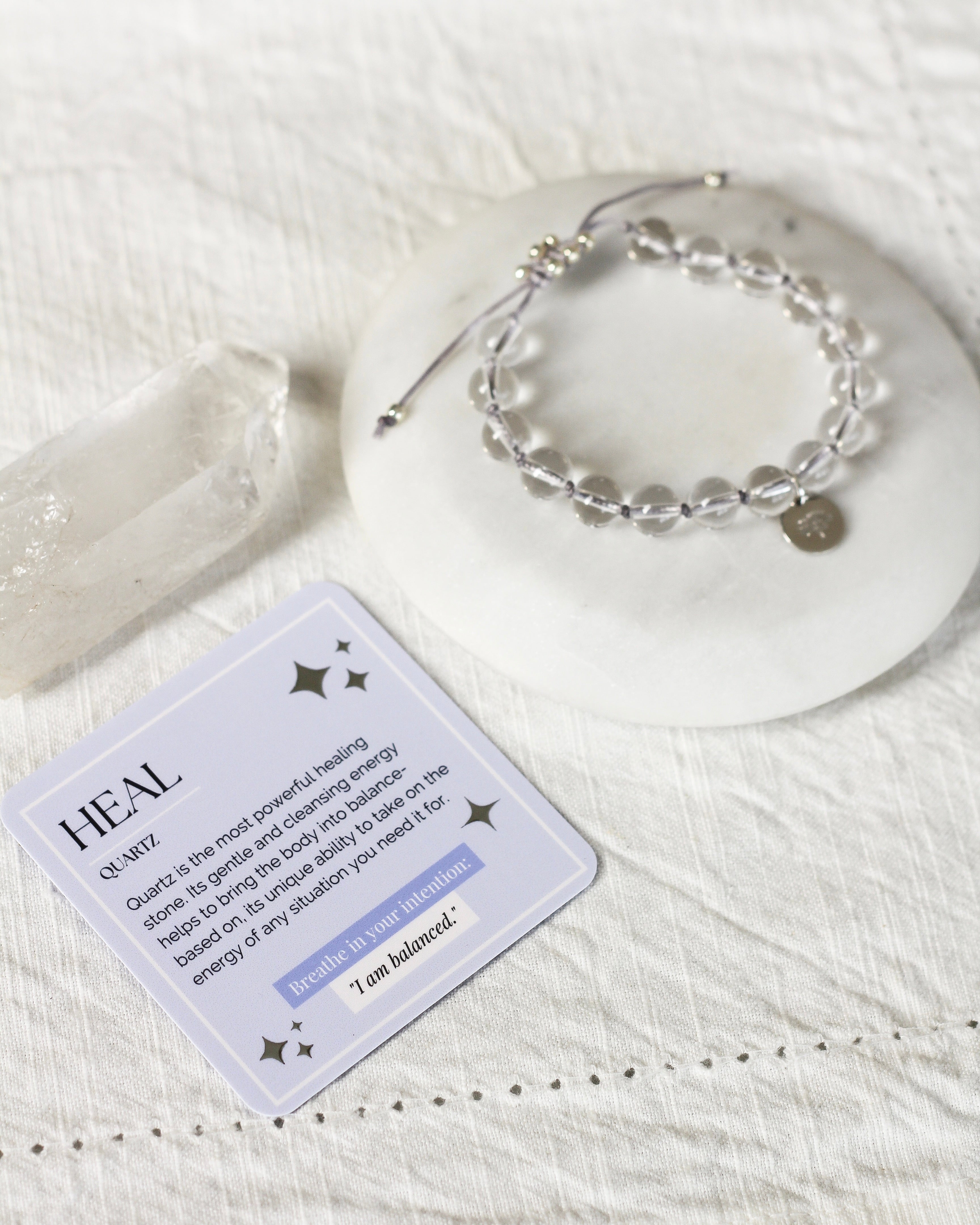 Heal Mala Bracelet | Clear Quartz