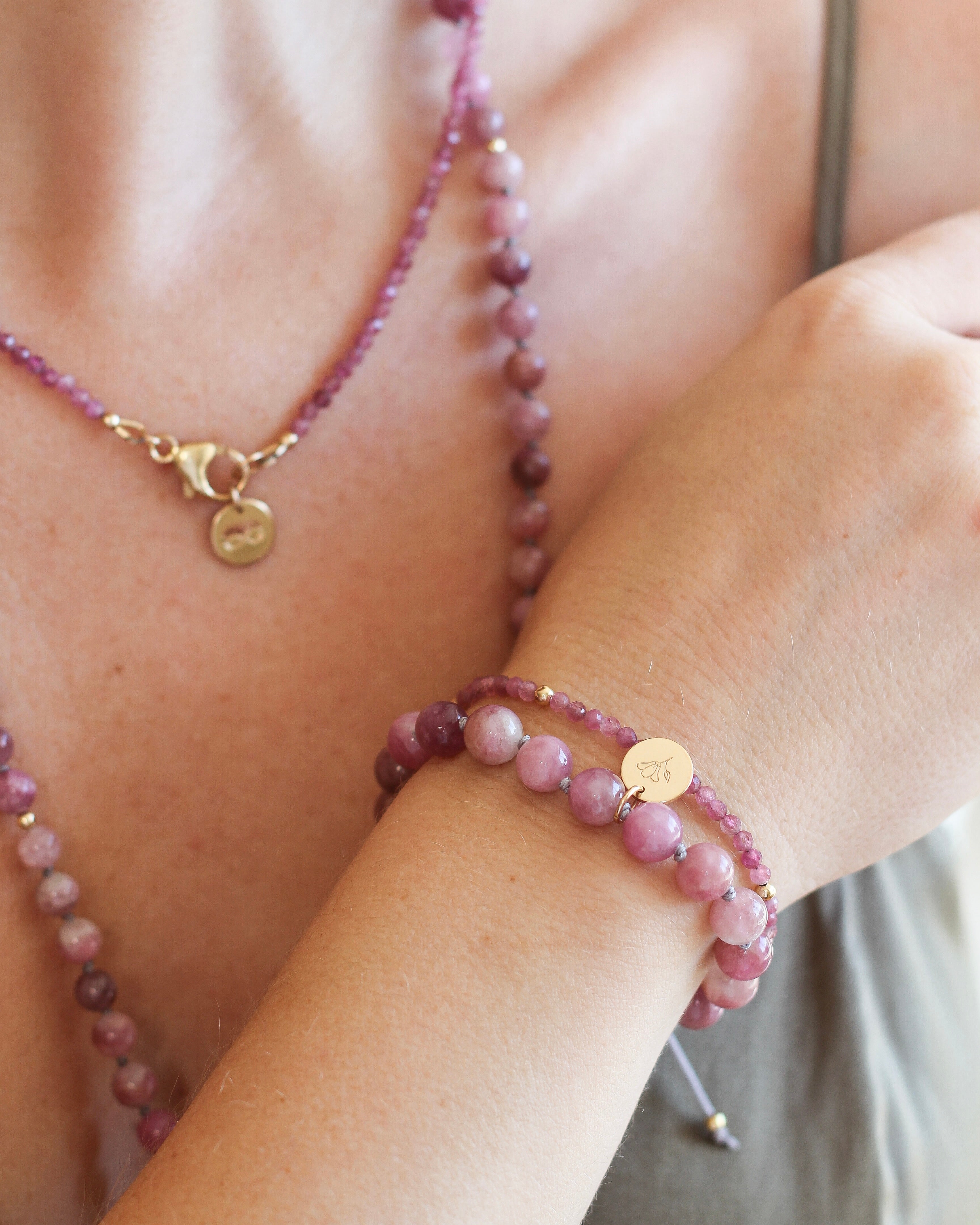 Nurture Mala Bracelet | Pink Tourmaline