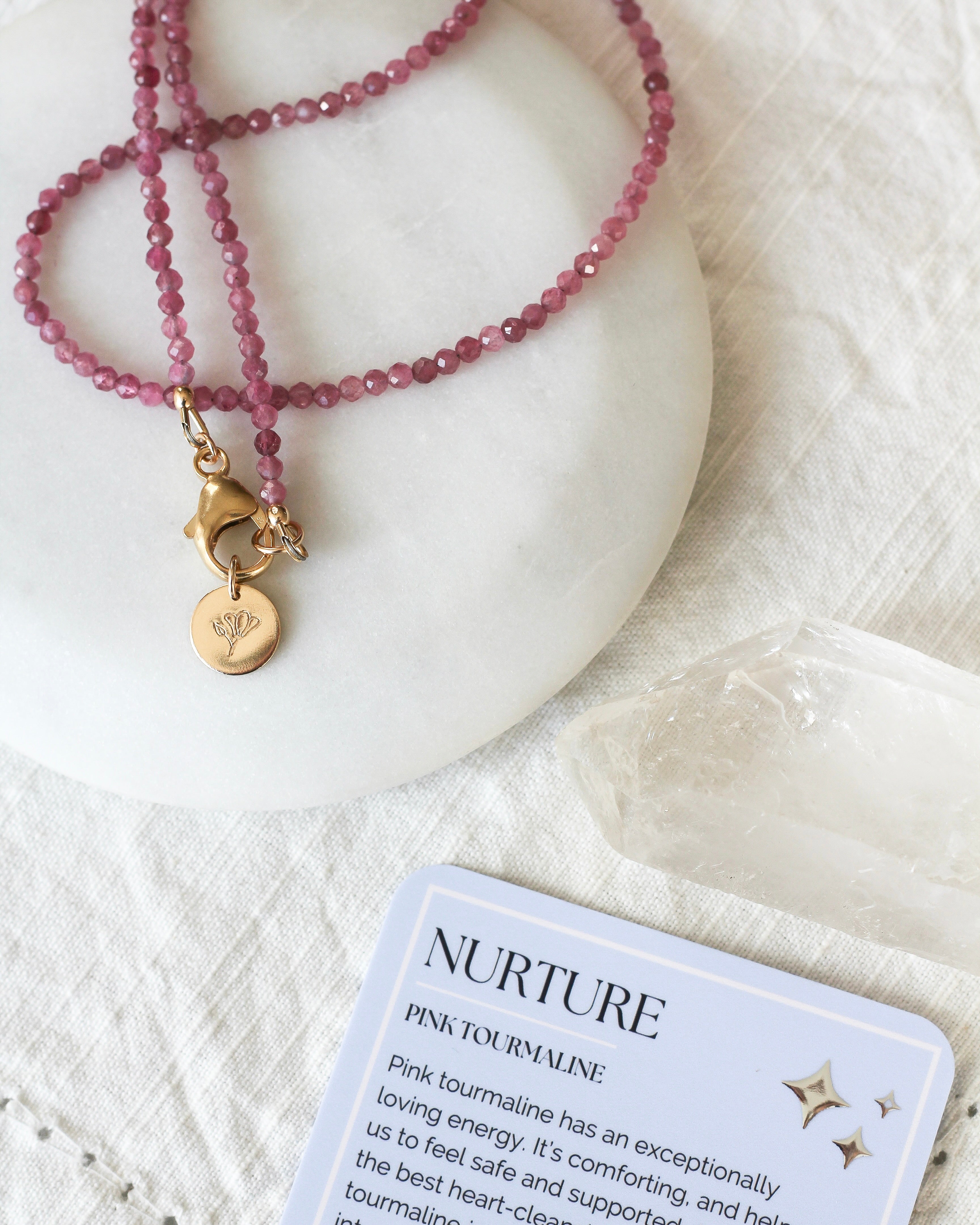 Nurture Intention Necklace | Pink Tourmaline