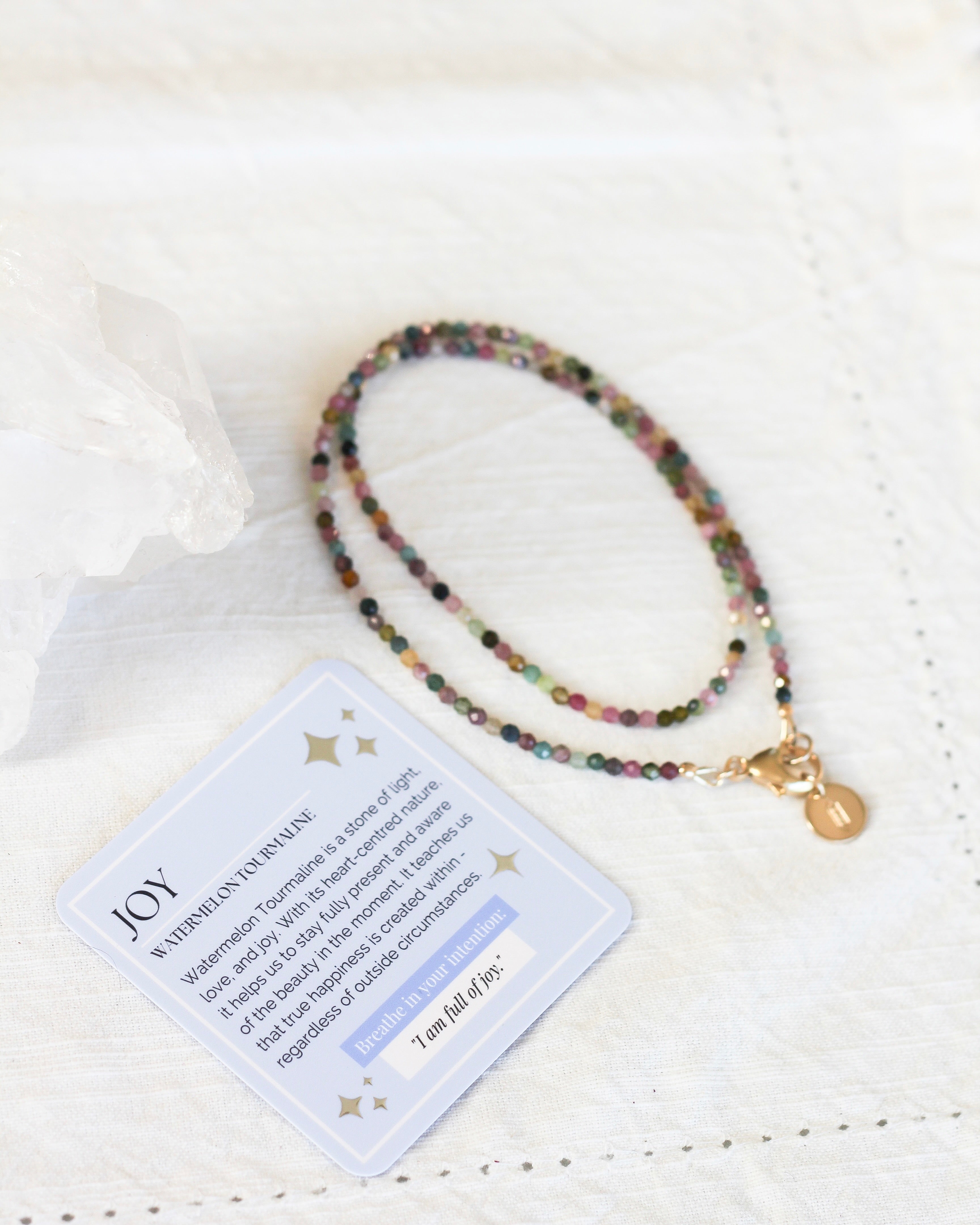 Joy Intention Necklace | Watermelon Tourmaline