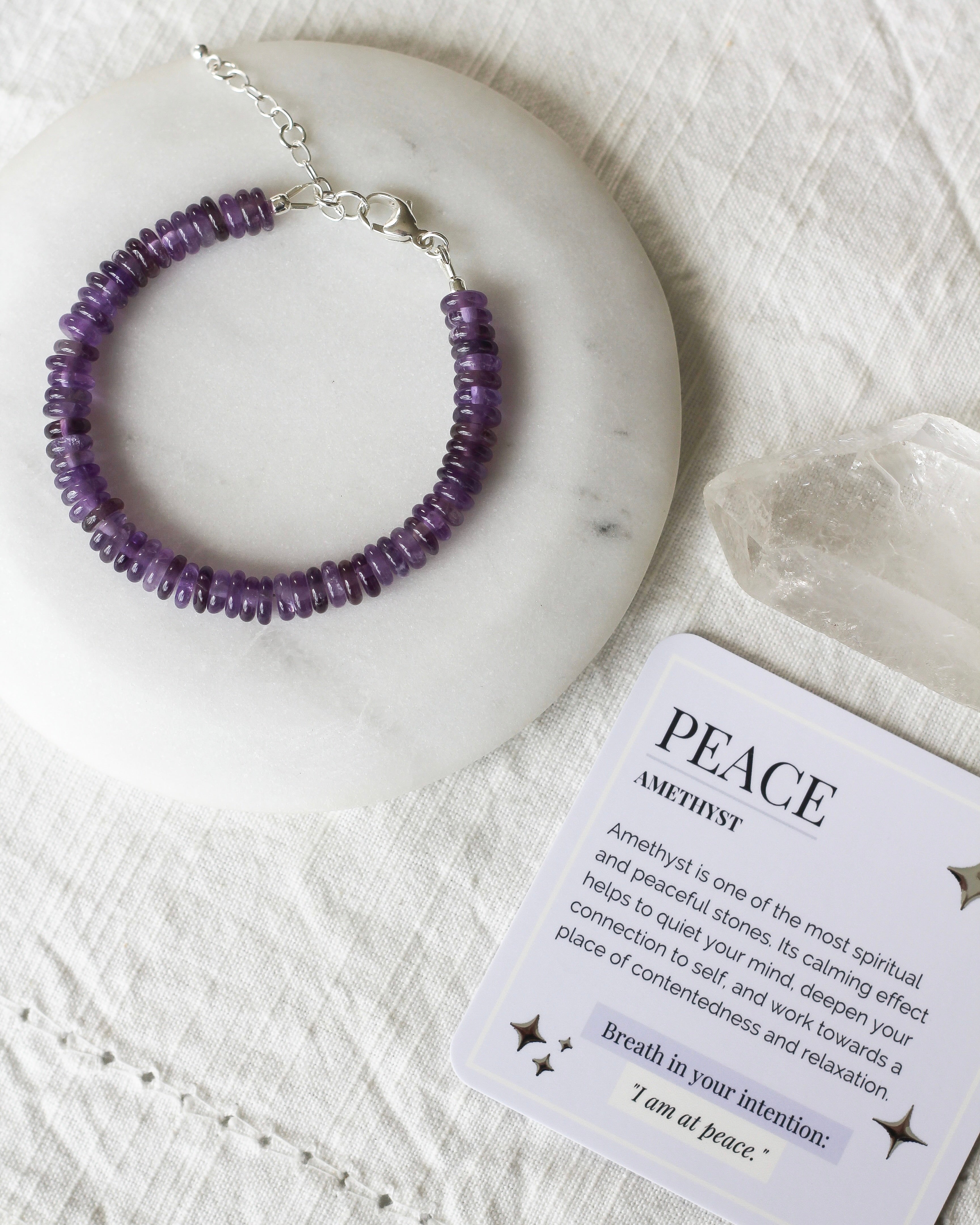 Peace Gemmy Bracelet | Amethyst