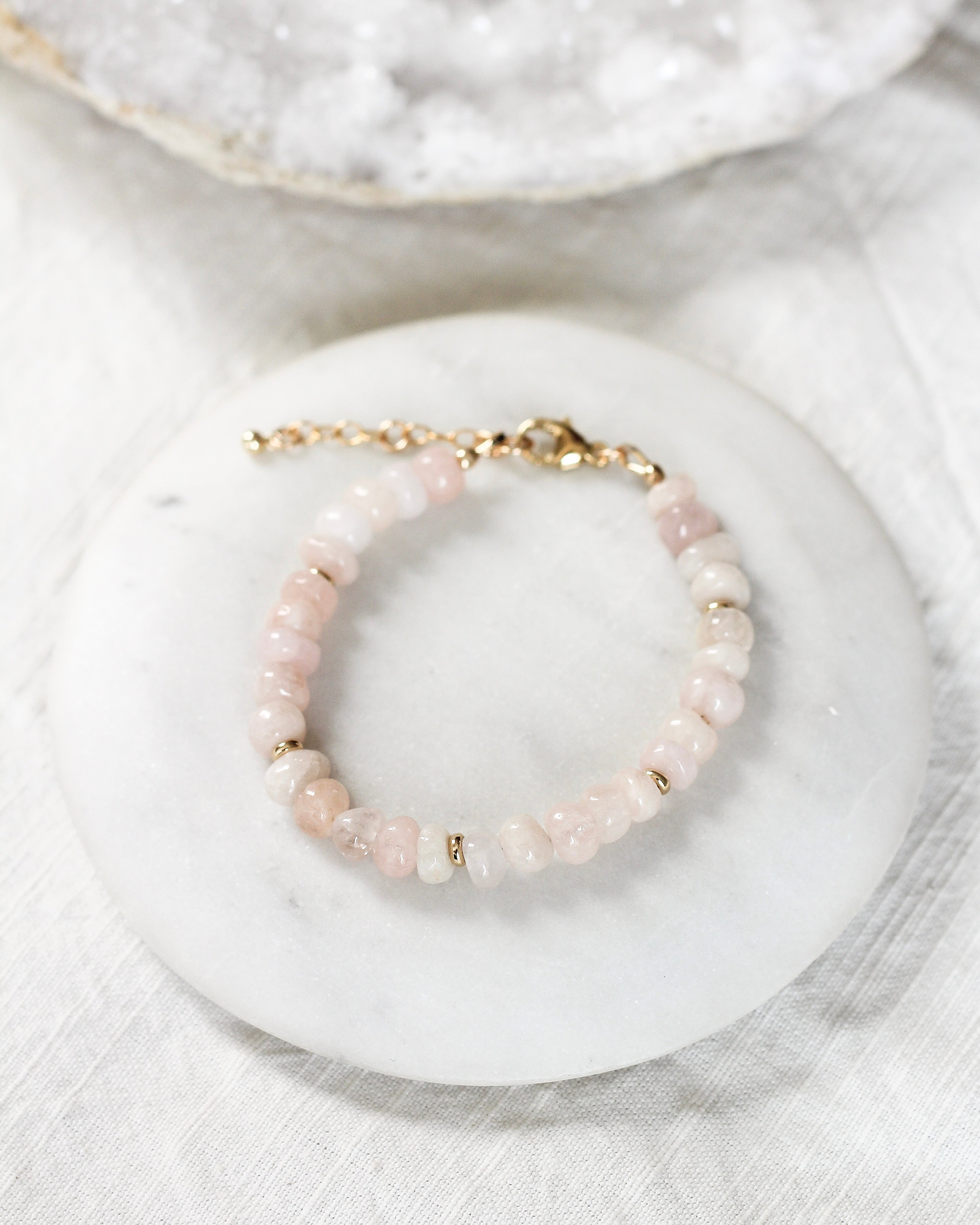 Blissful Pebble Bracelet | Morganite