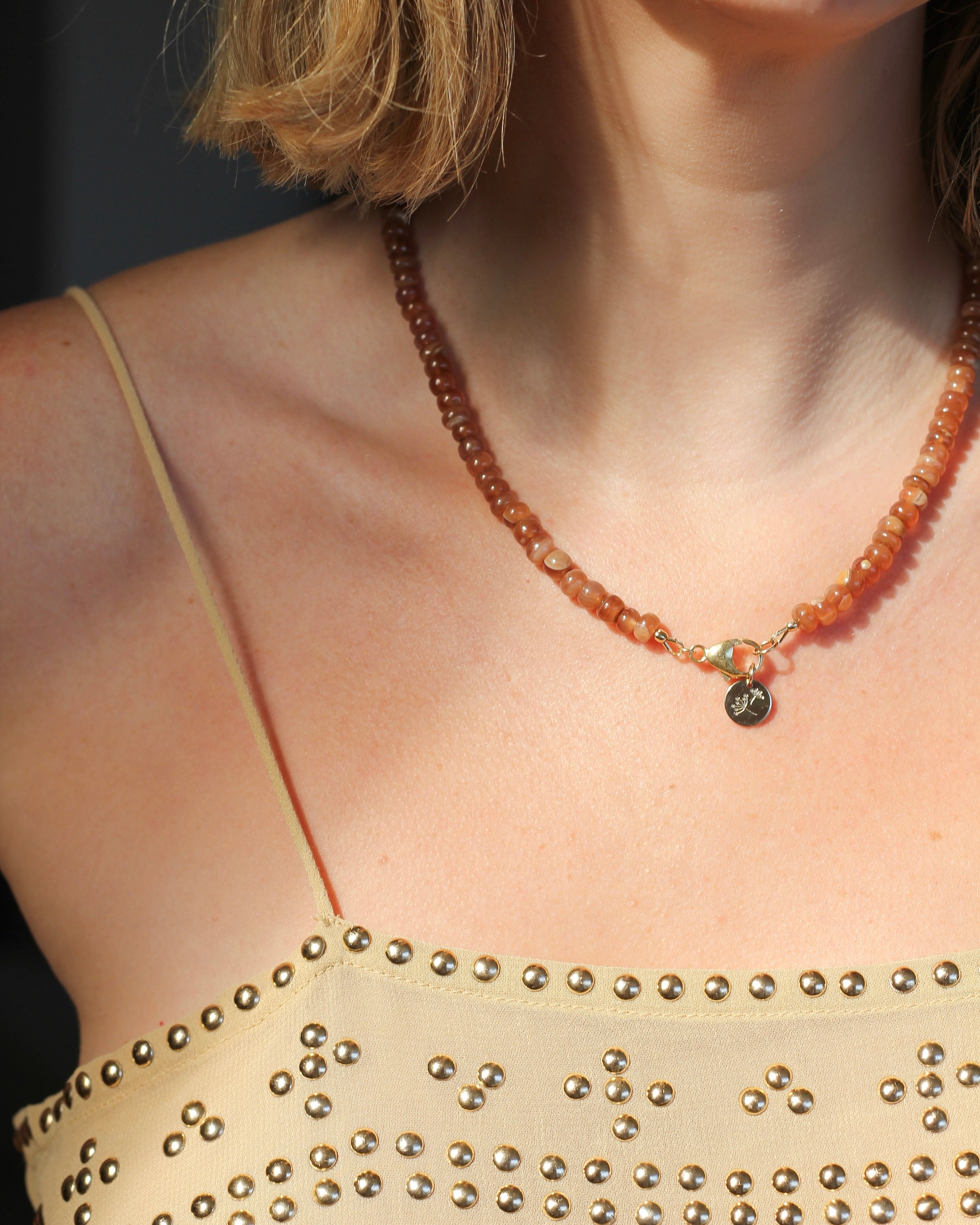 Compassion Gemmy Necklace | Brown Rhodochrosite