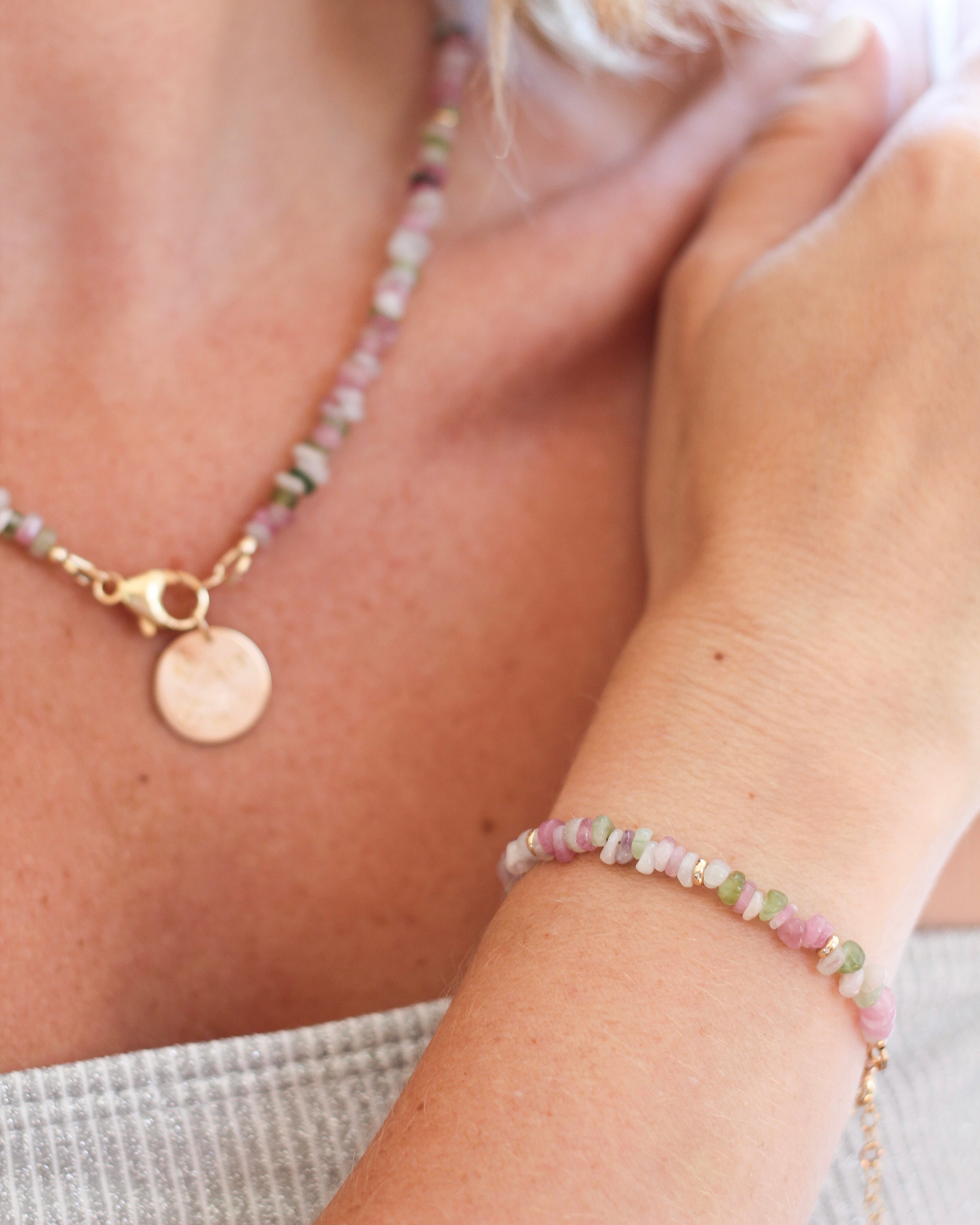 Joy Pebble Bracelet | Watermelon Tourmaline
