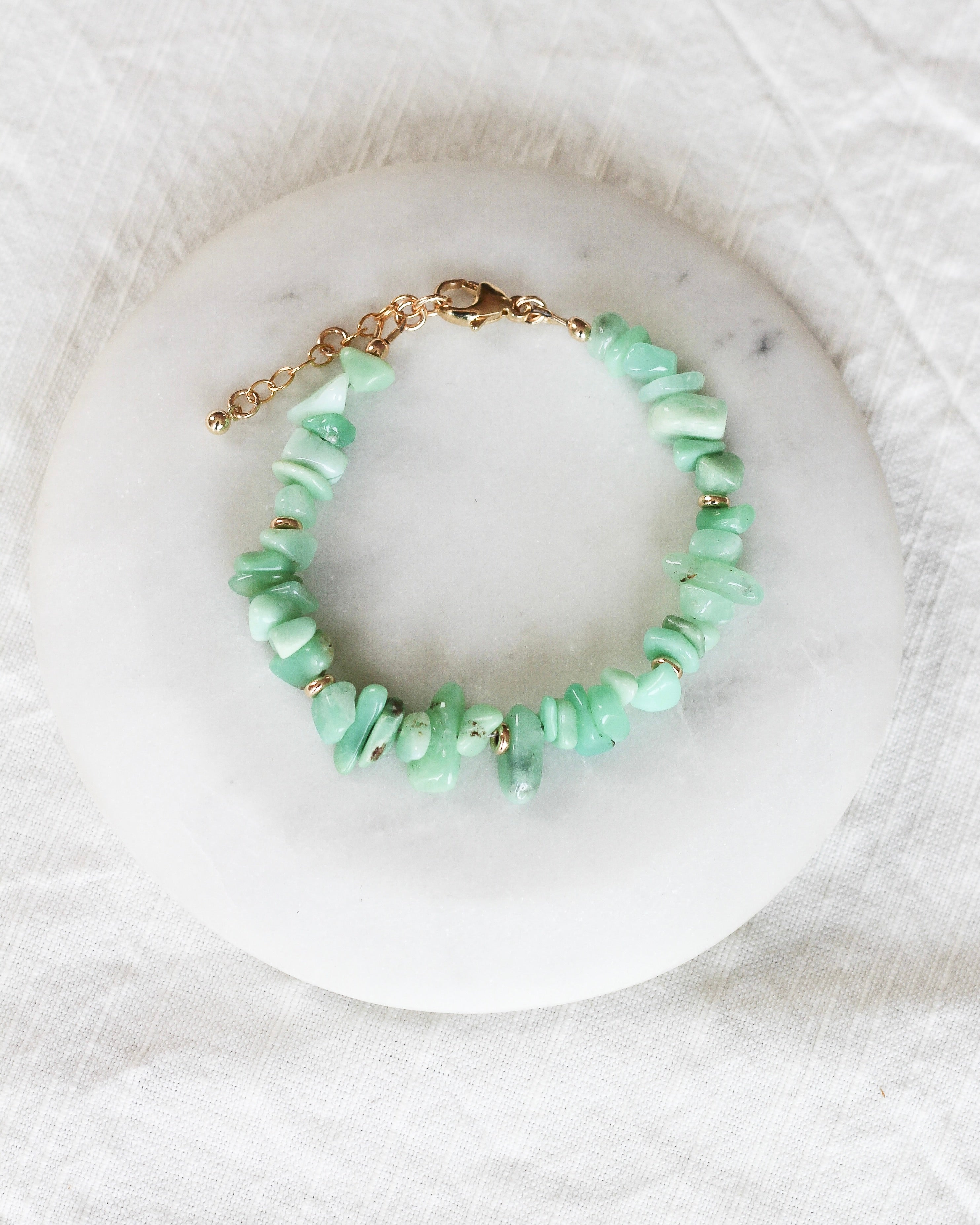 Brighten Pebble Bracelet | Chrysoprase