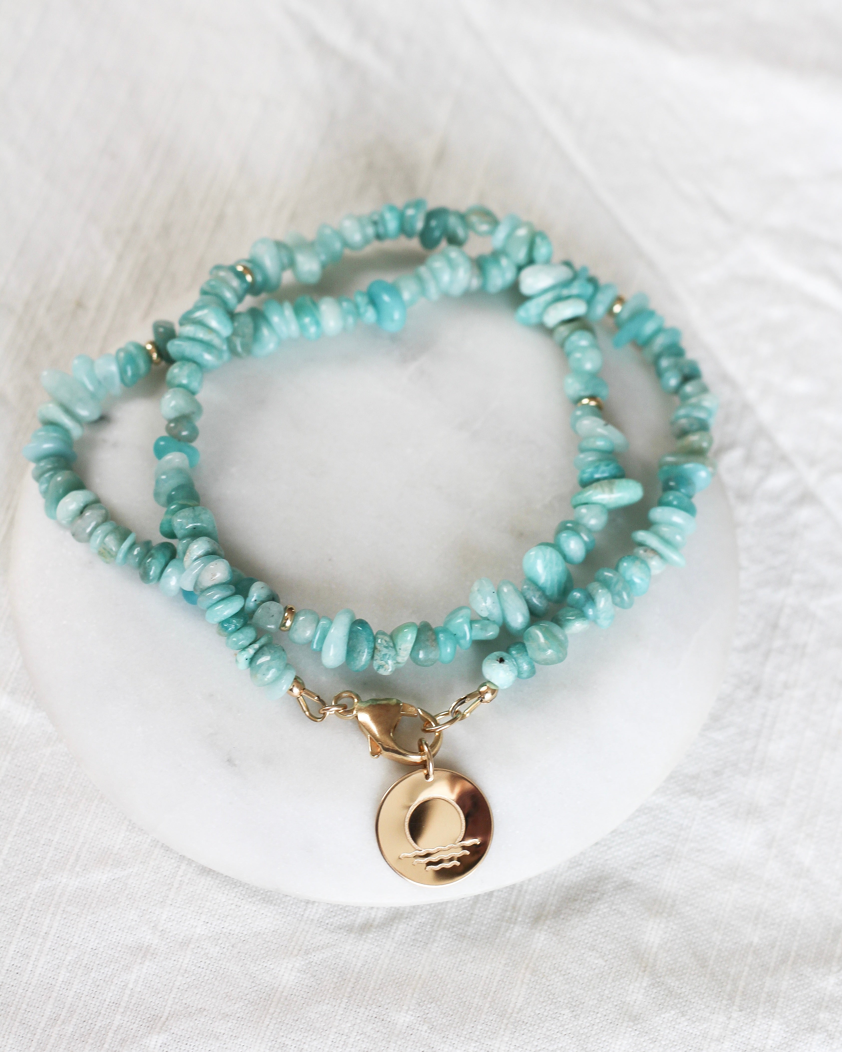 Soothe Pebble Necklace | Amazonite