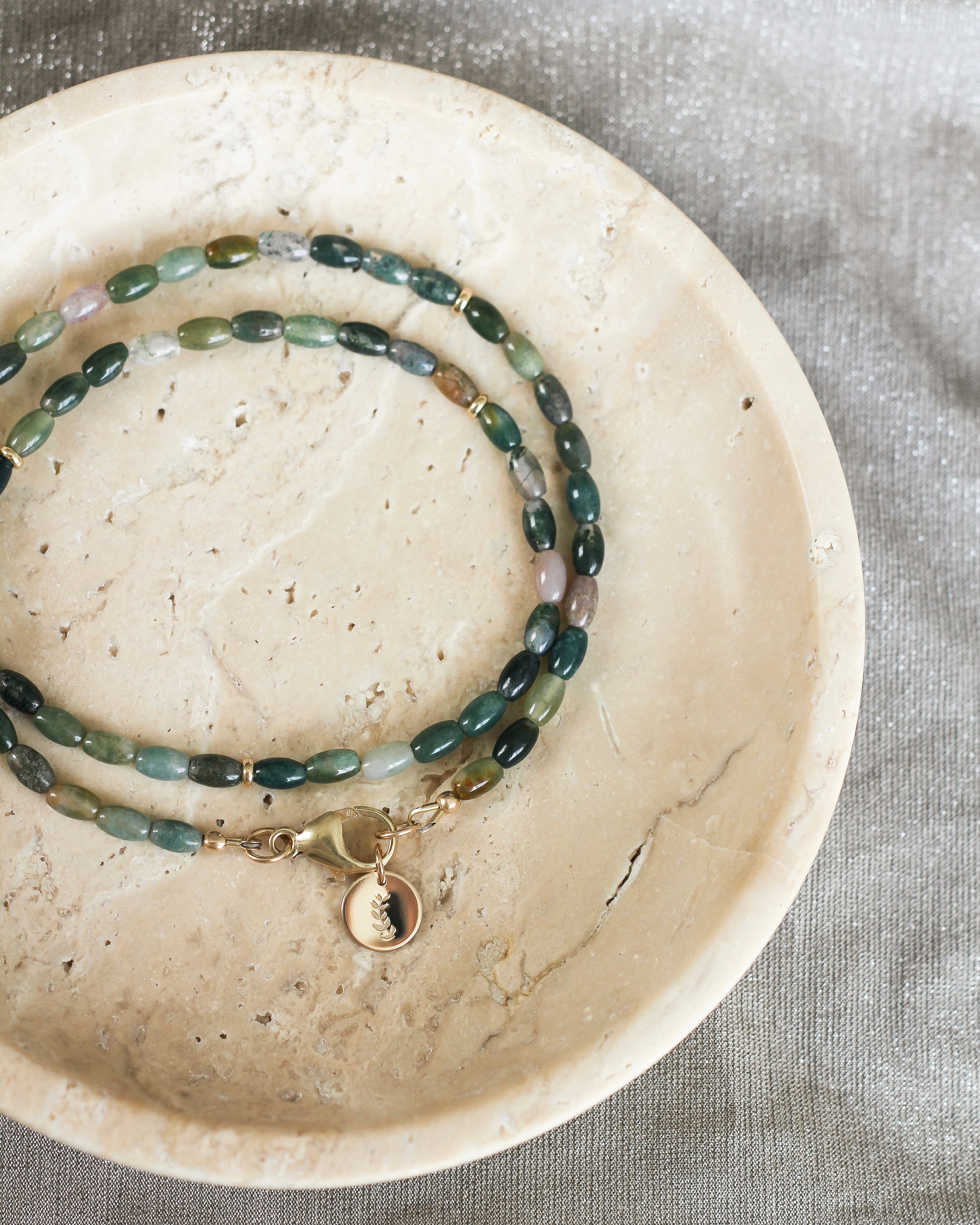 Haven Barrel Necklace | Indian Agate