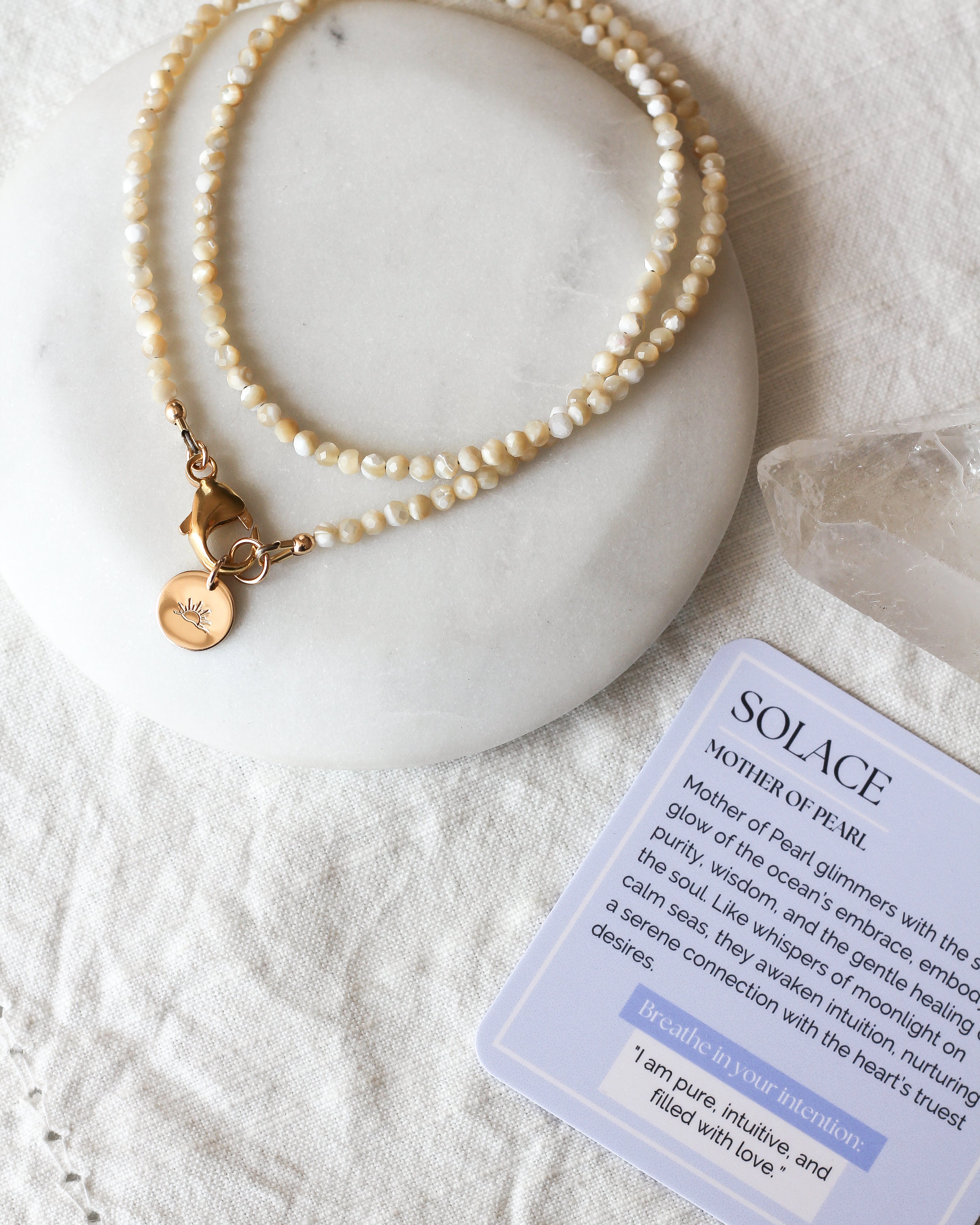 Solace Intention Necklace | Mother of Pearl
