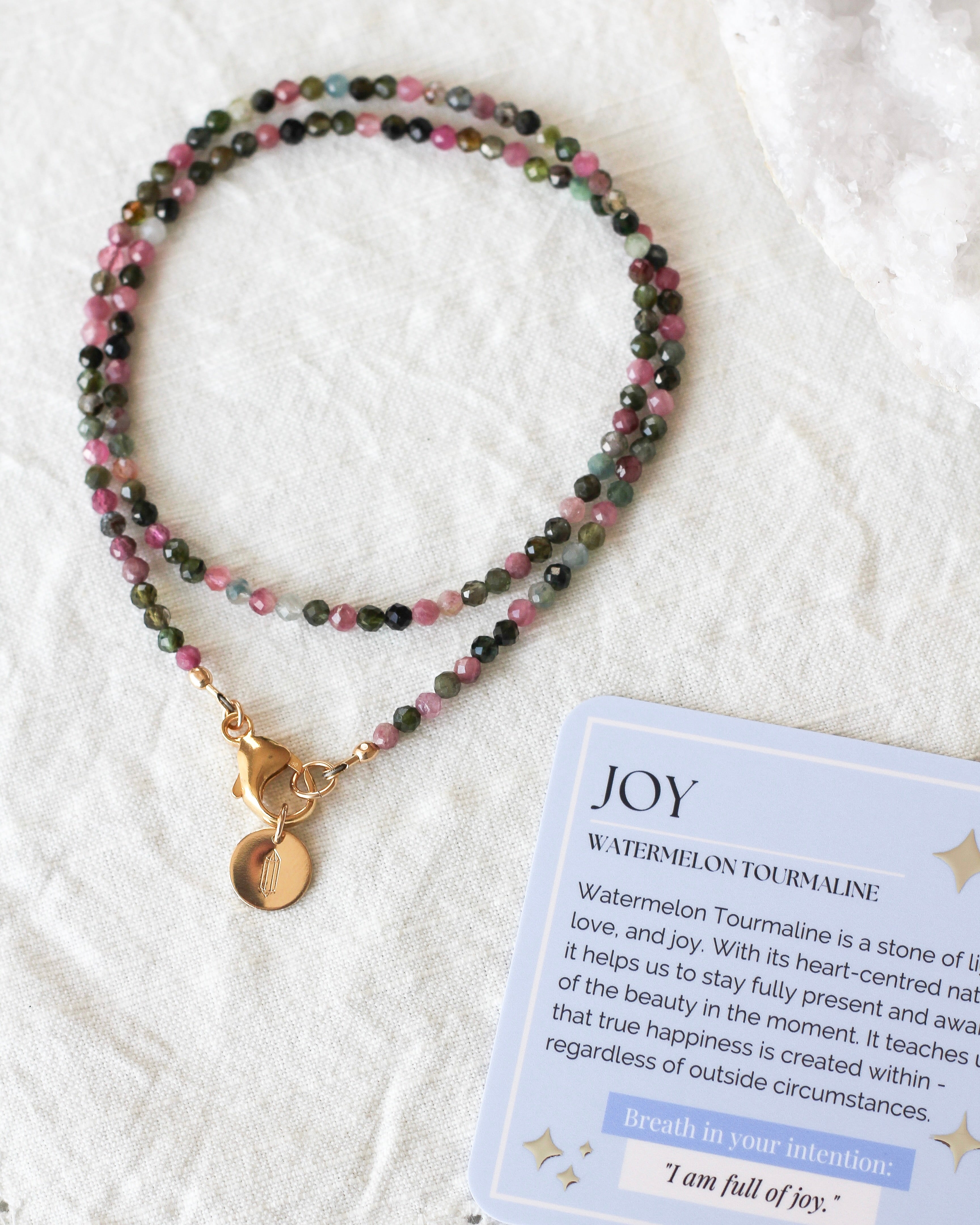 Joy Intention Necklace | Watermelon Tourmaline