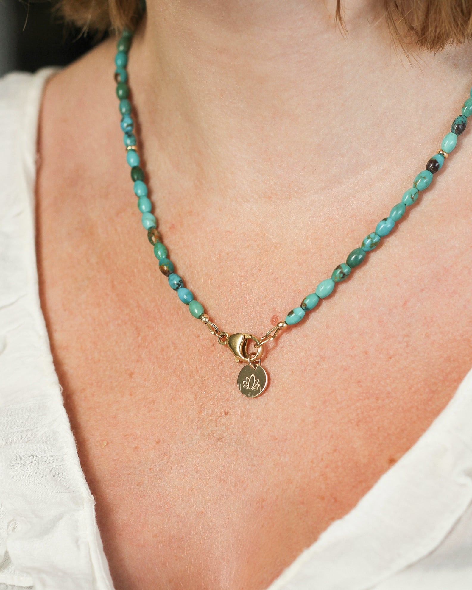 Serenity Barrel Necklace | Turquoise