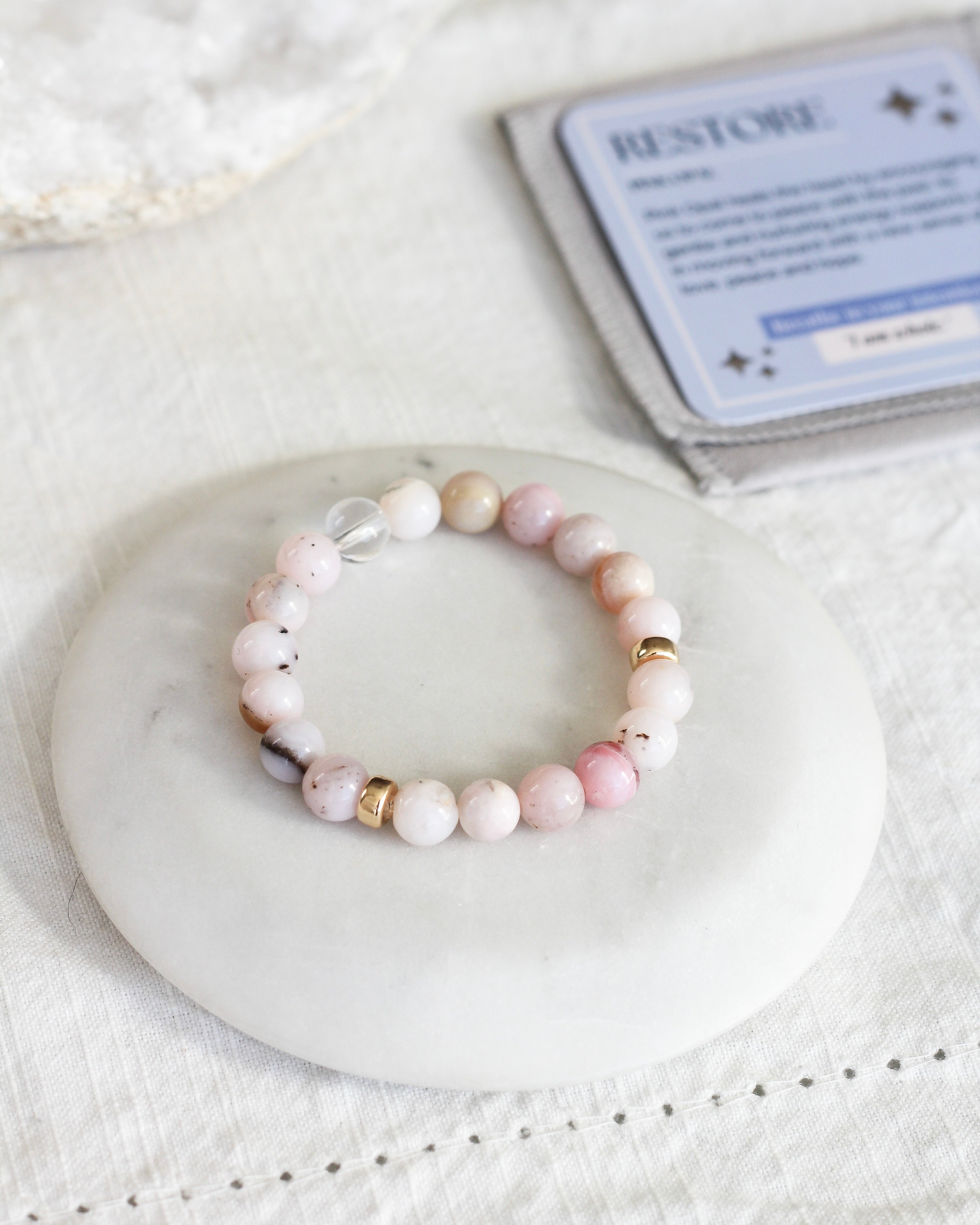 Restore Aura Bracelet | Pink Opal