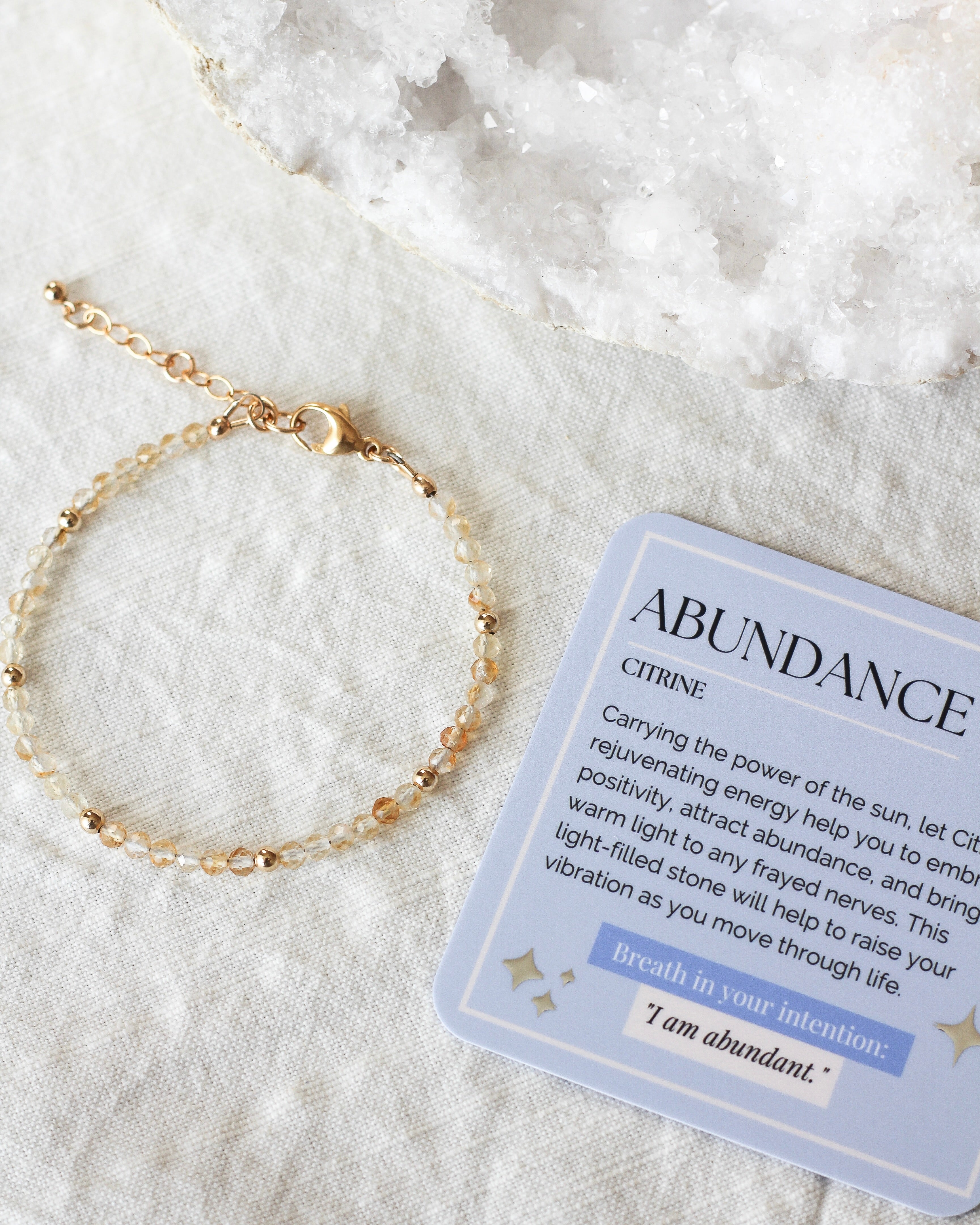 Abundance Intention Bracelet | Citrine