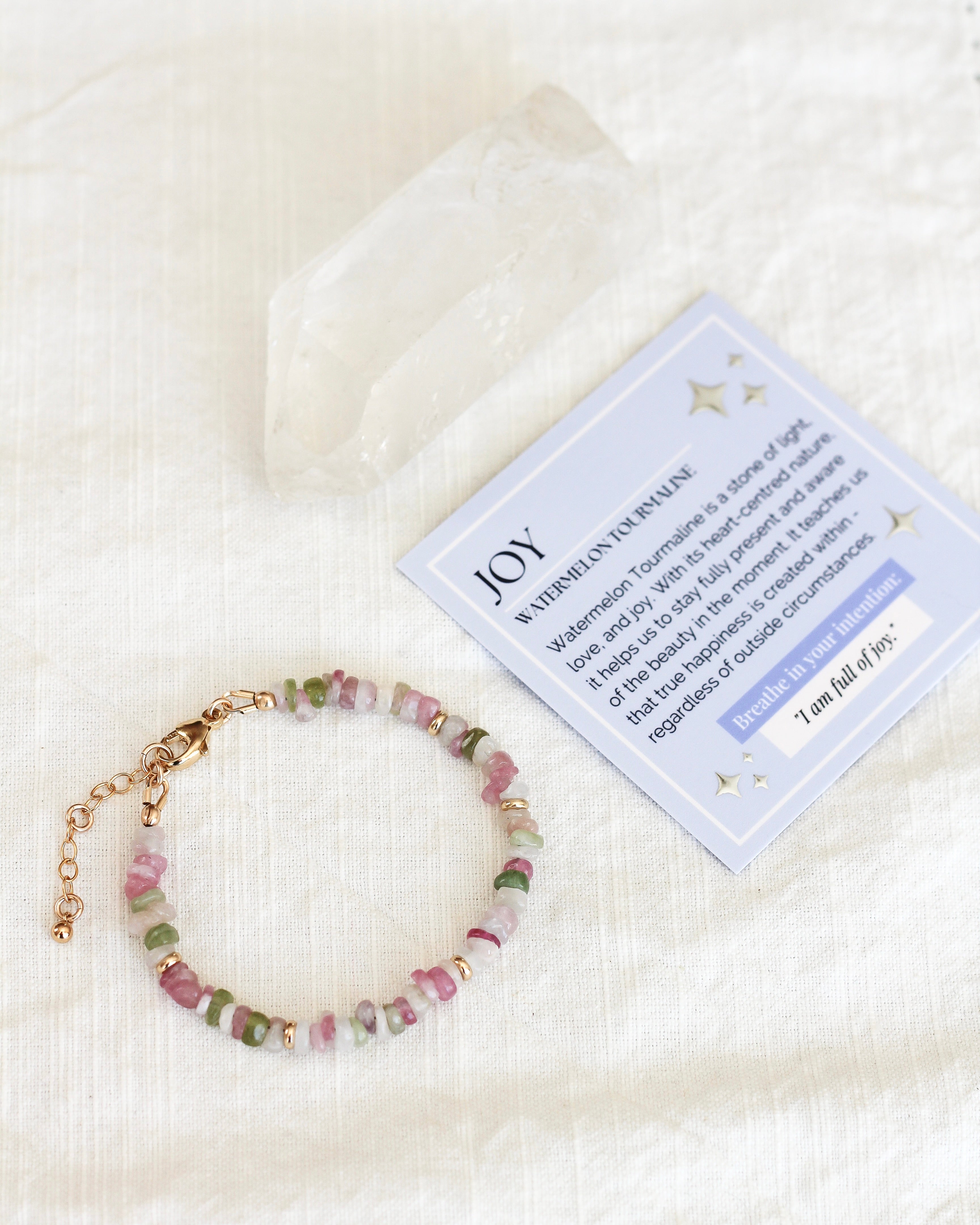 Joy Pebble Bracelet | Watermelon Tourmaline