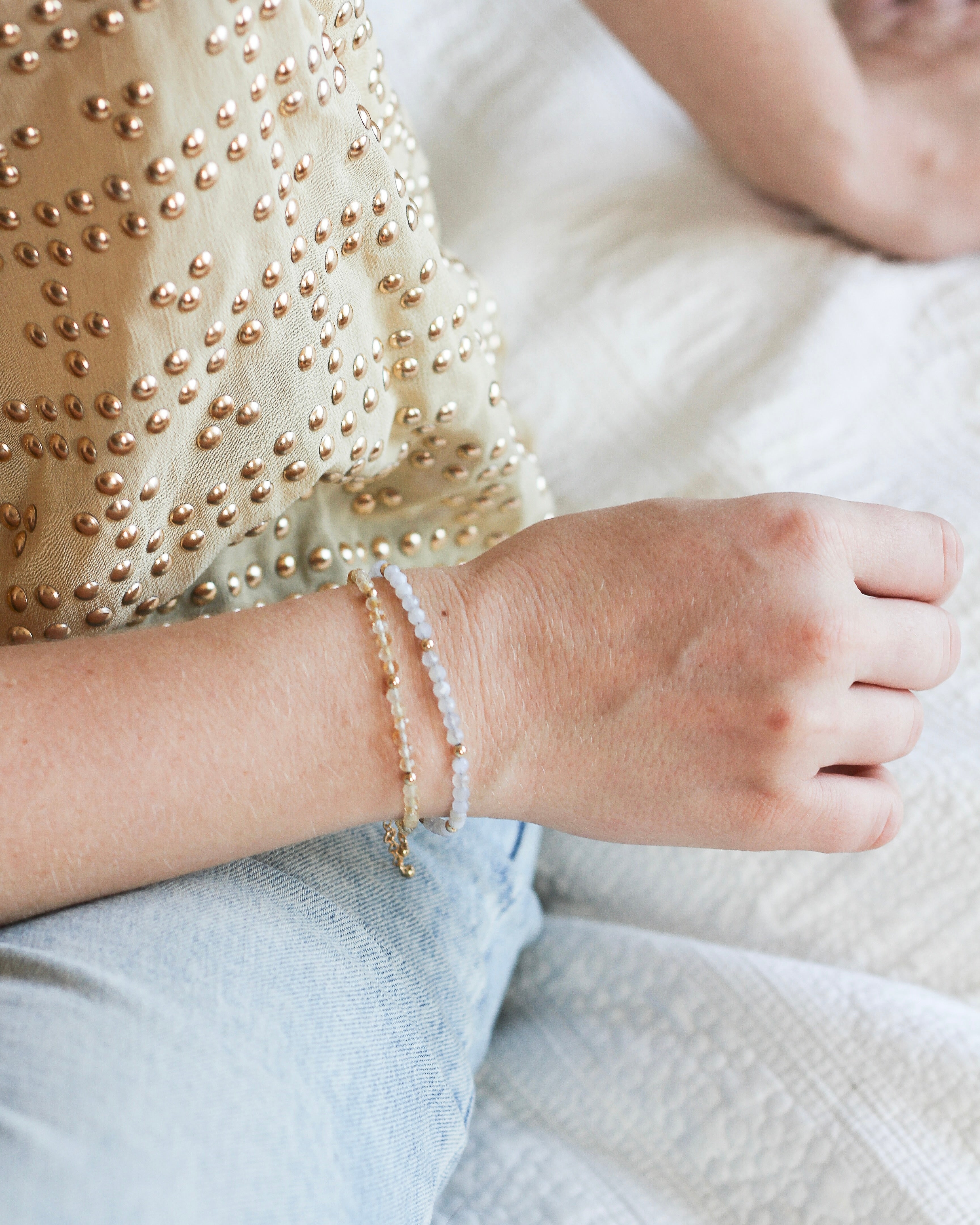 Stay True Intention Bracelet | Blue Lace Agate