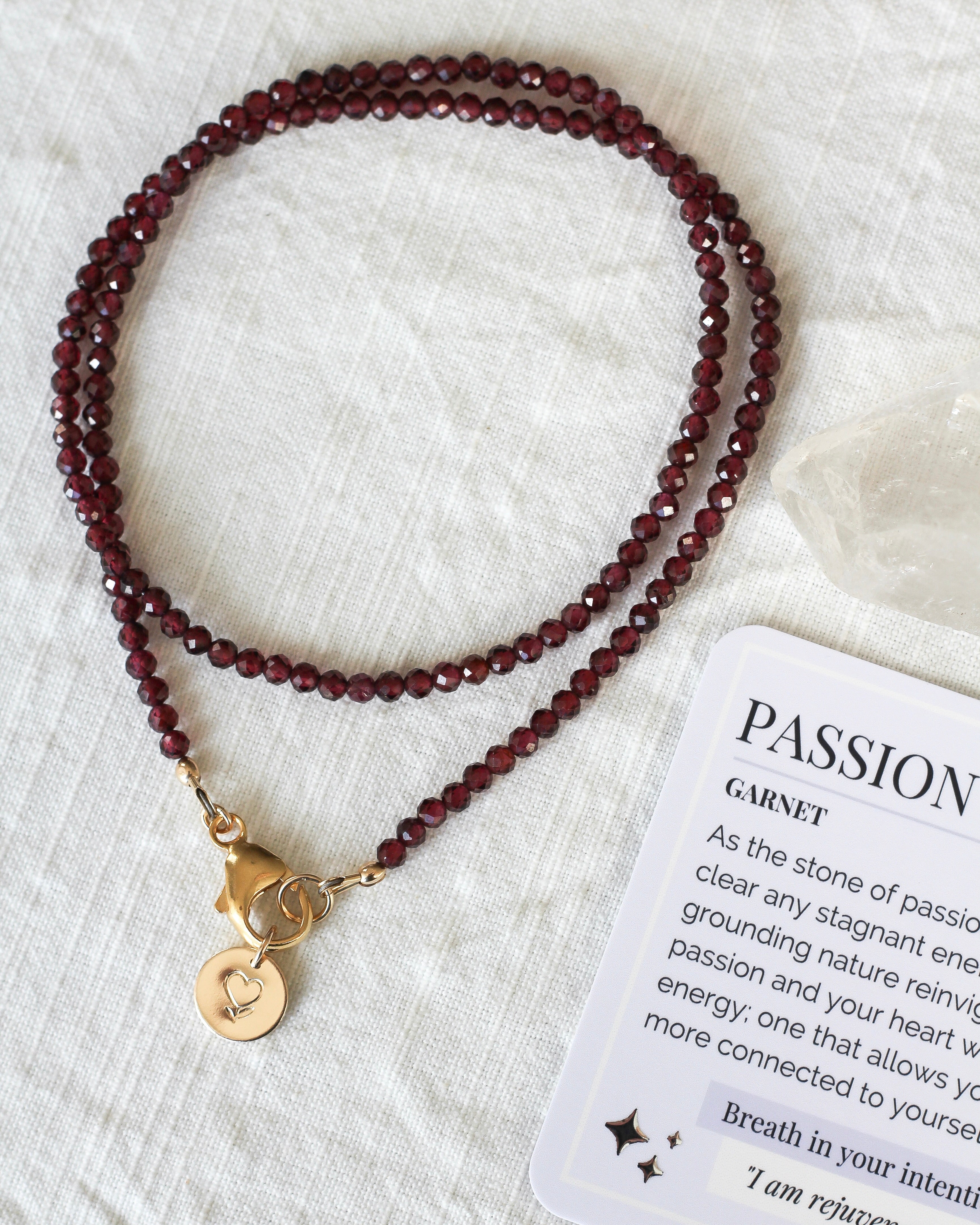 Passion Intention Necklace | Garnet