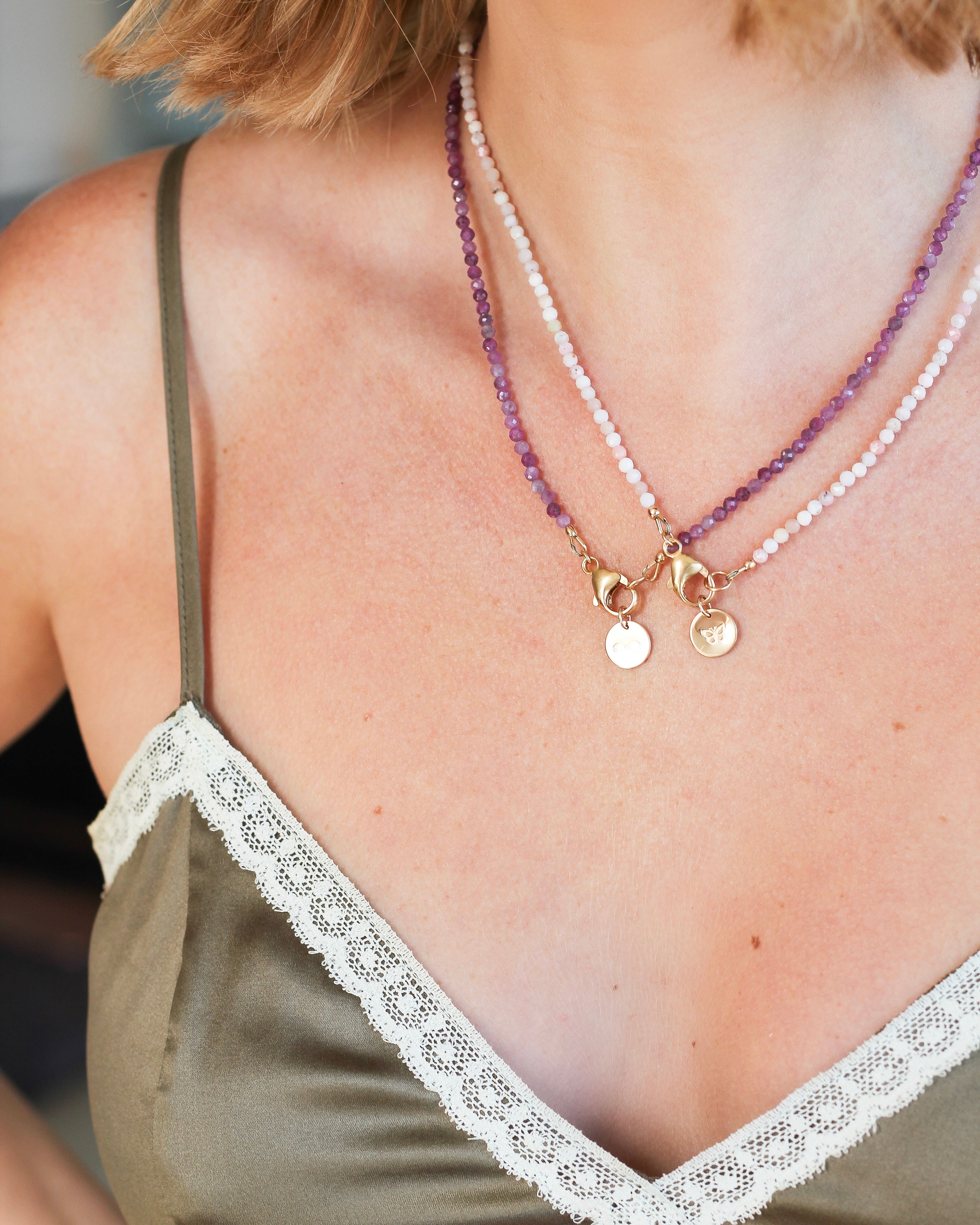 Restore Intention Necklace | Pink Opal