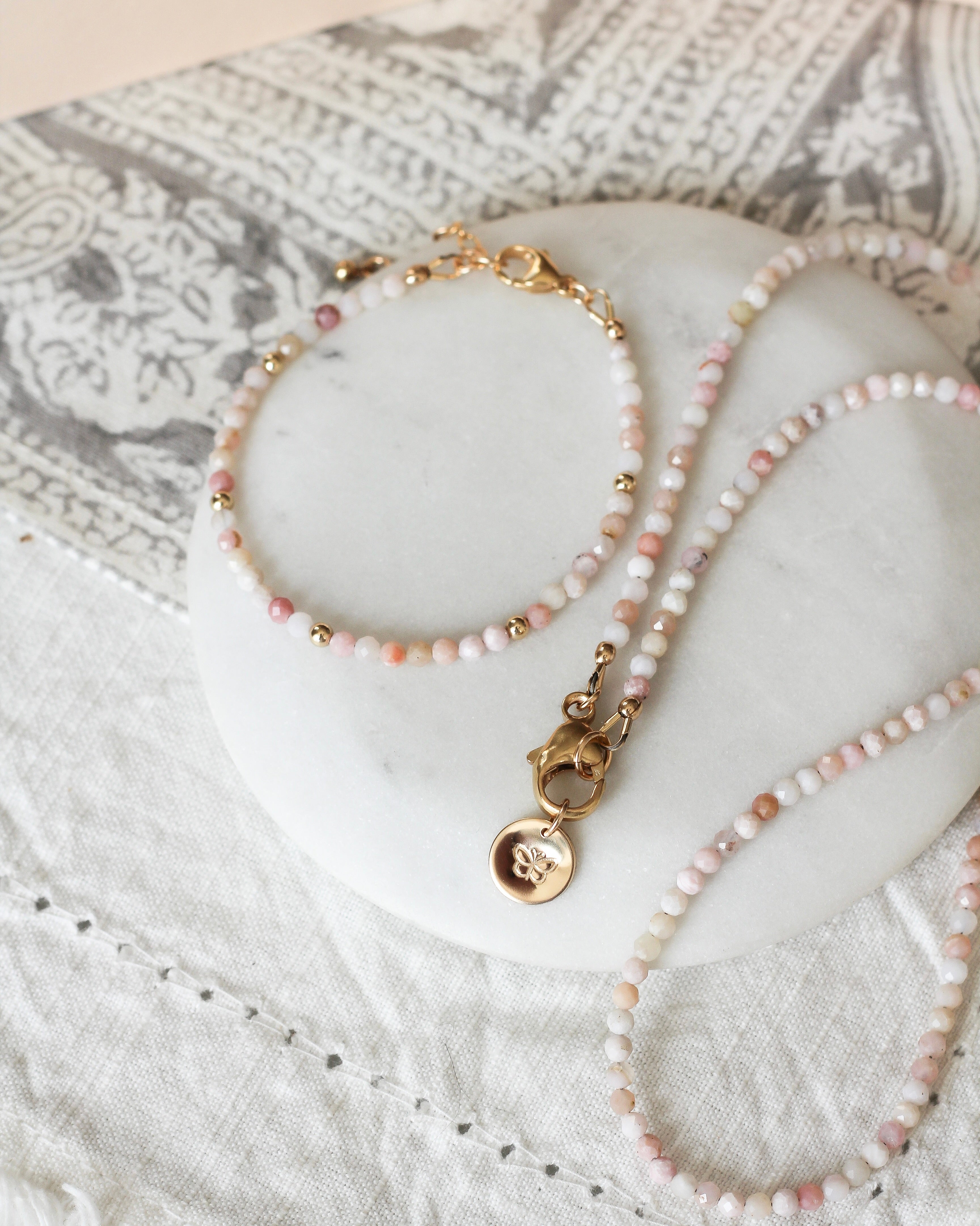 Restore Intention Necklace | Pink Opal