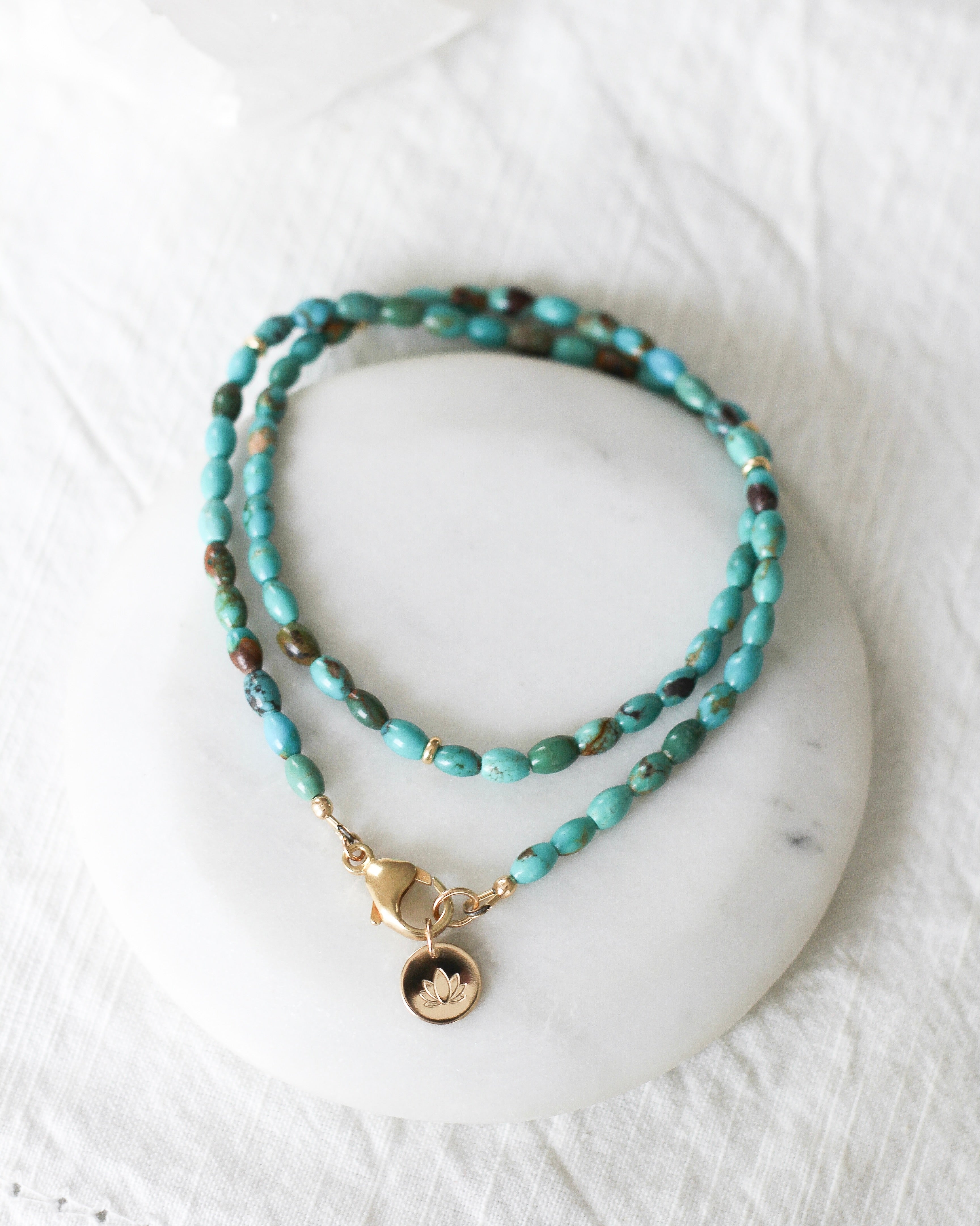 Serenity Barrel Necklace | Turquoise