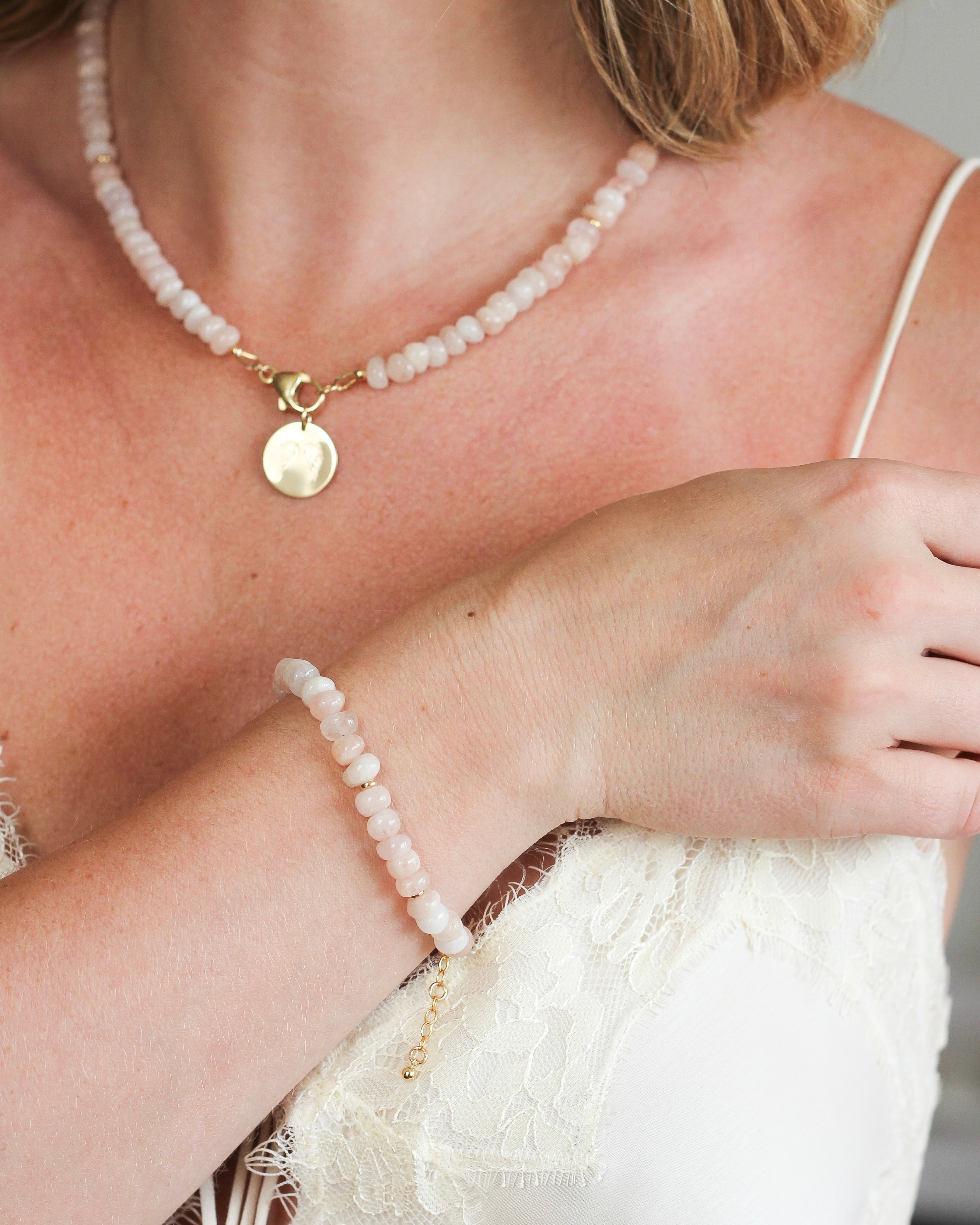 Blissful Pebble Bracelet | Morganite
