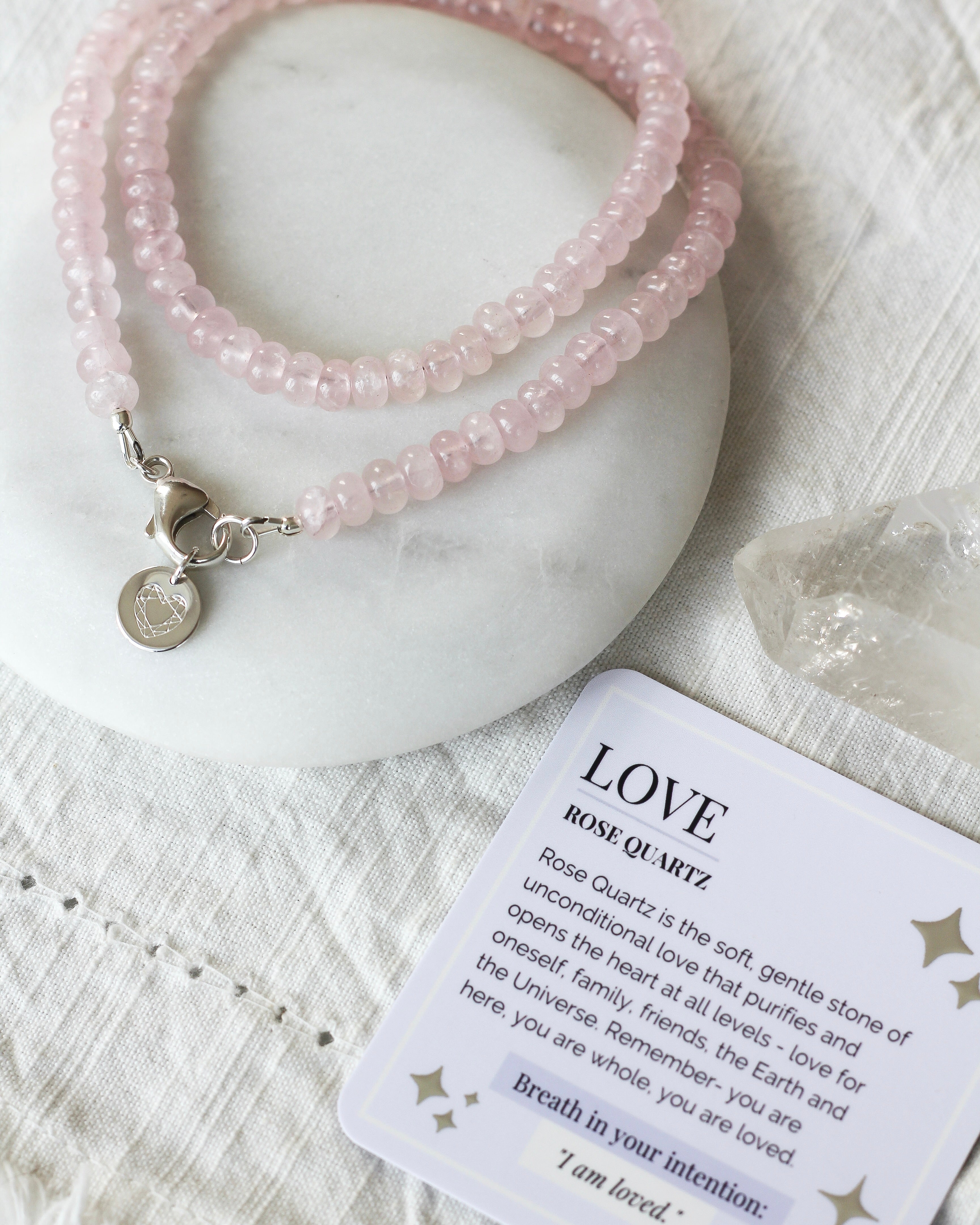 Love Gemmy Necklace | Rose Quartz