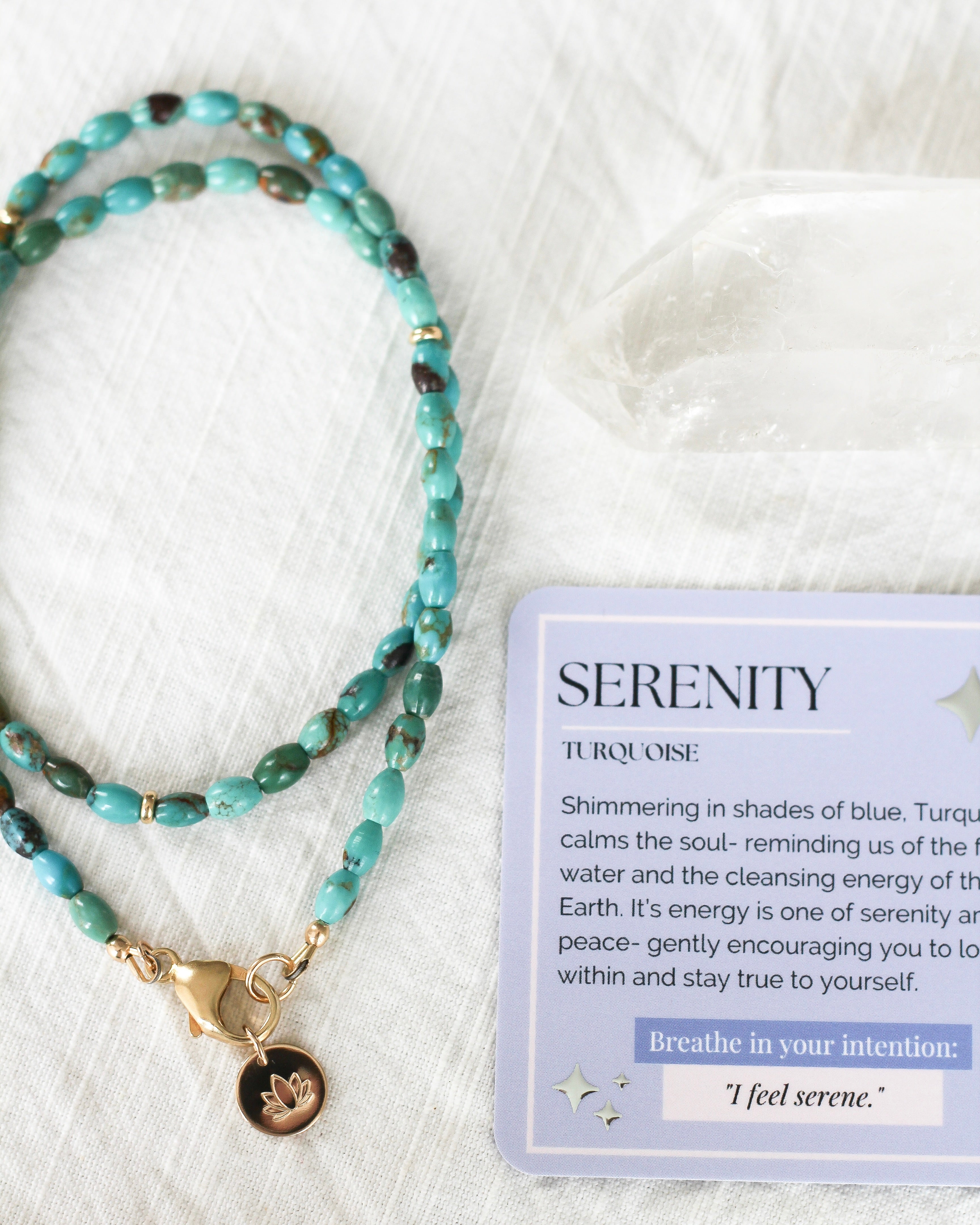 Serenity Barrel Necklace | Turquoise