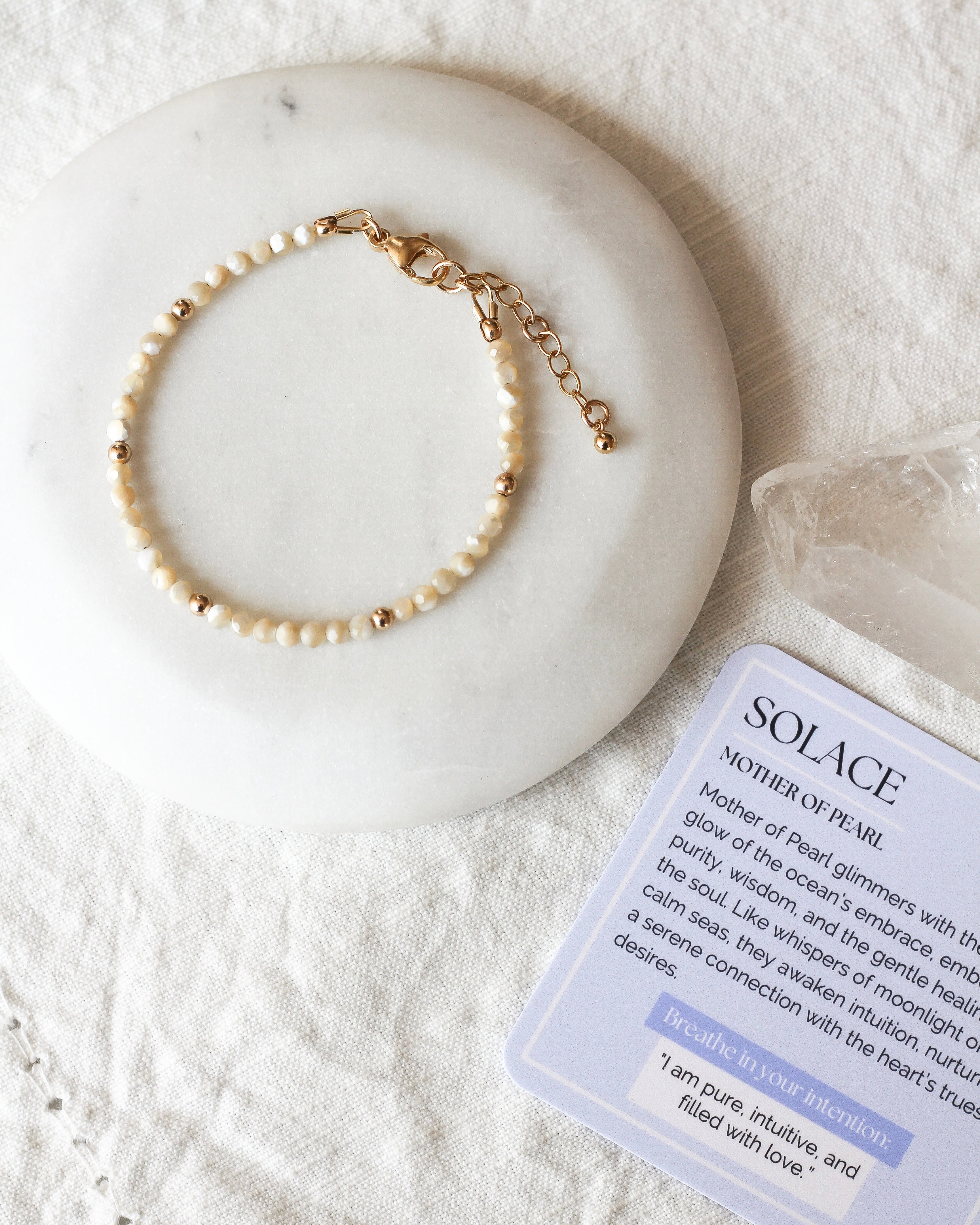 Solace Intention Bracelet | Mother of Pearl