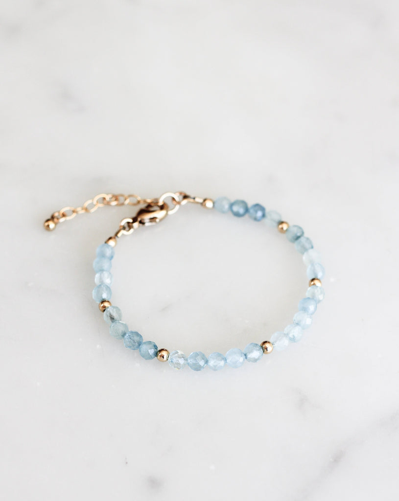 aquamarine intention bracelet
