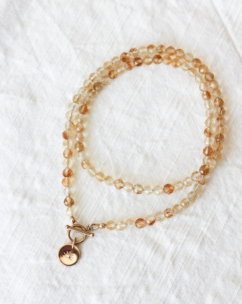 citrine intention necklace