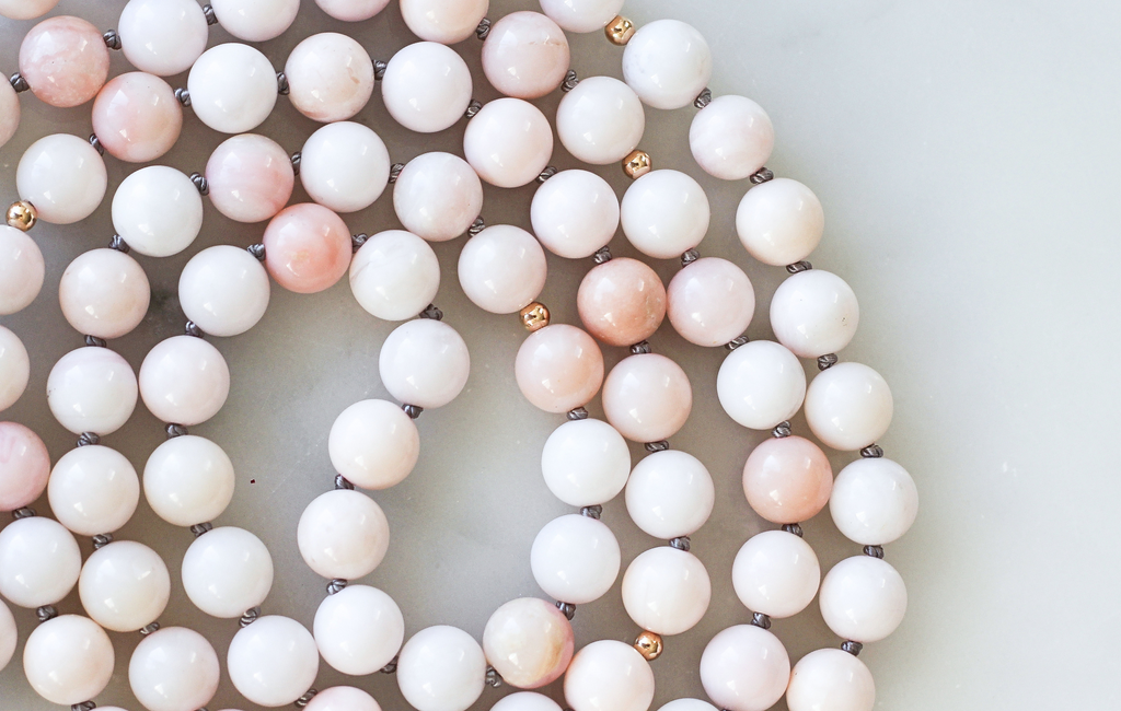 Pink Opal Gemstone Beads