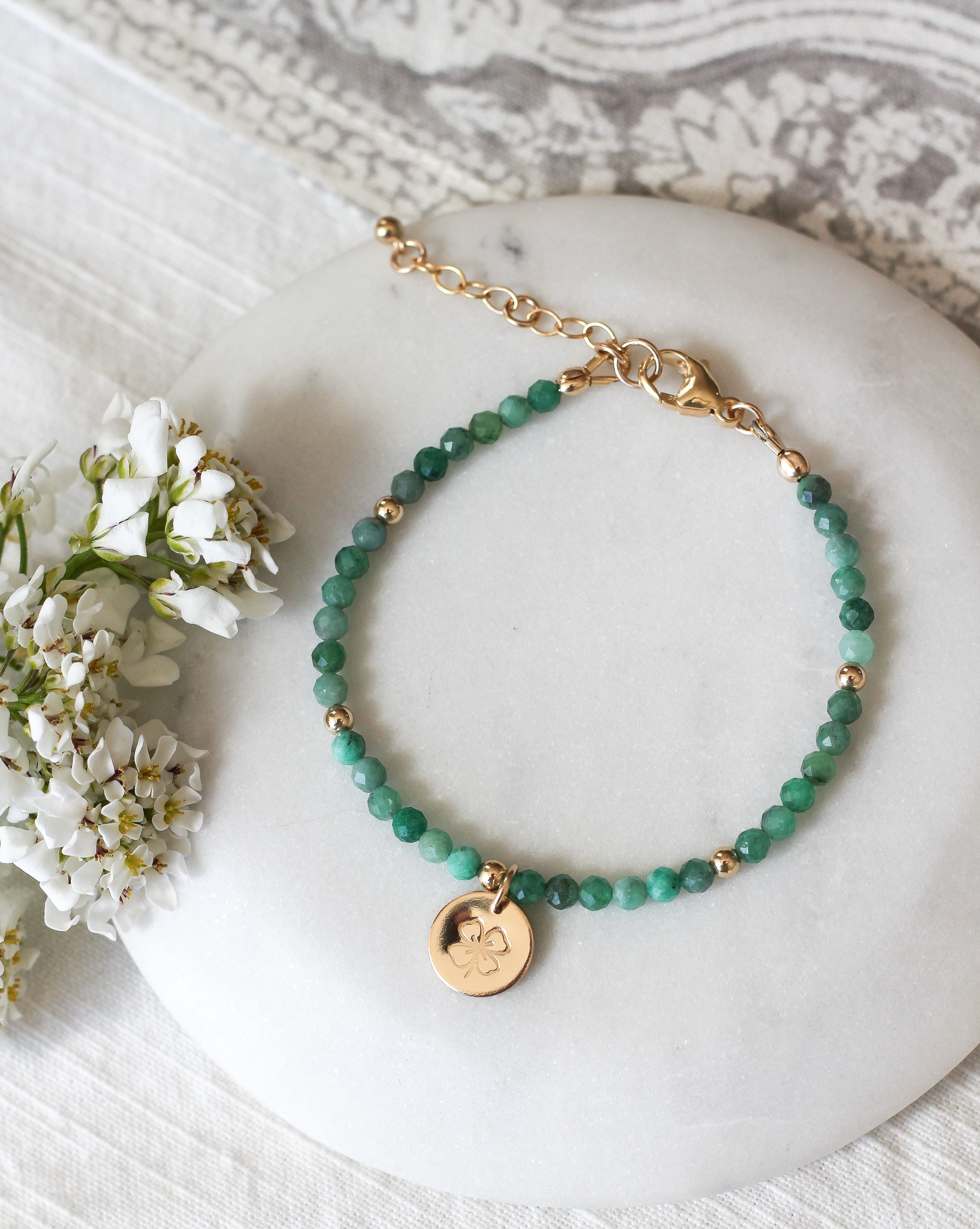 emerald intention bracelet