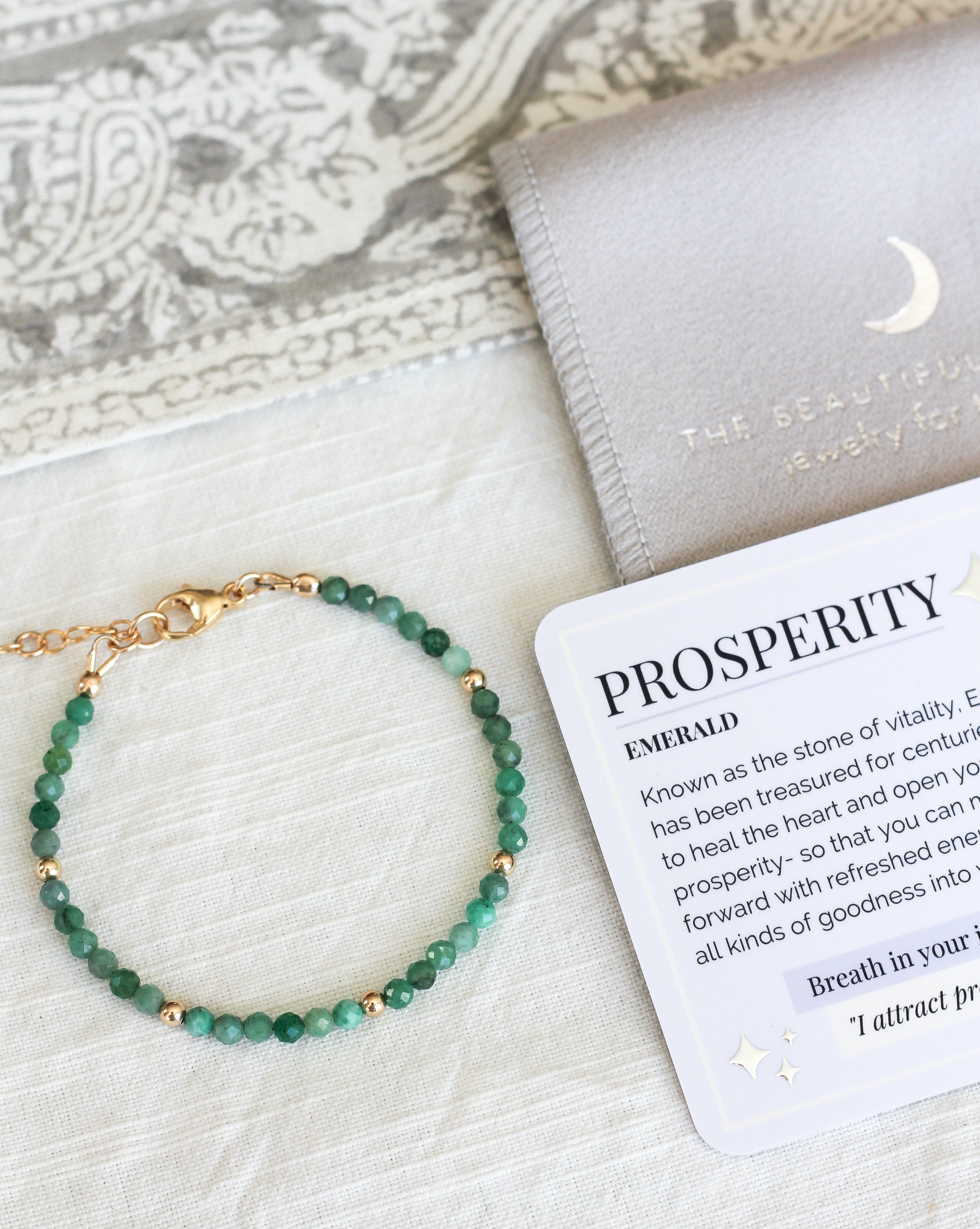 emerald intention bracelet