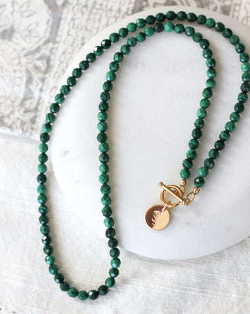 malachite intention necklace