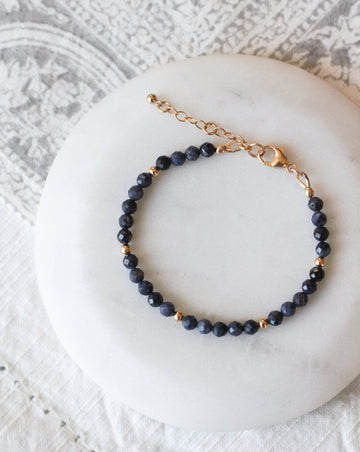 sapphire intention bracelet