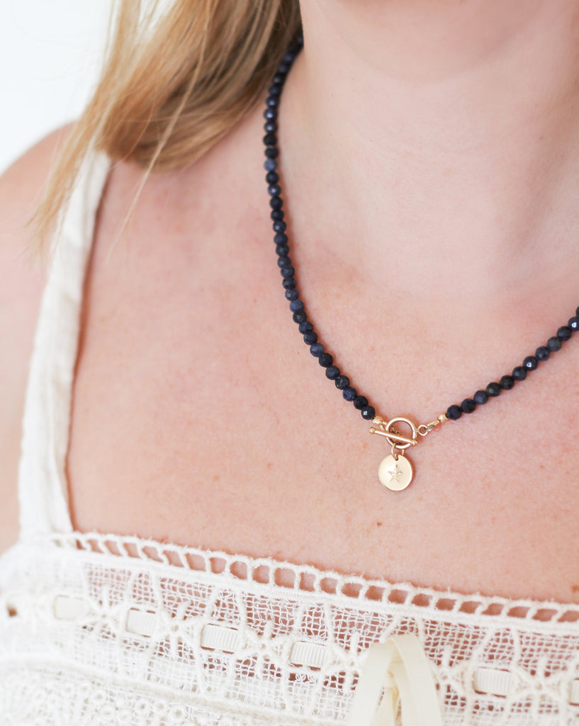 sapphire intention necklace