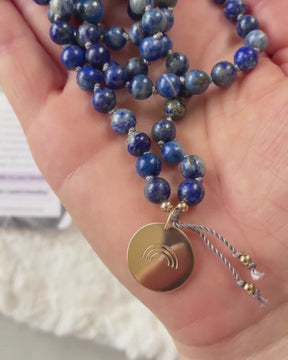 lapis lazuli pendant mala necklace