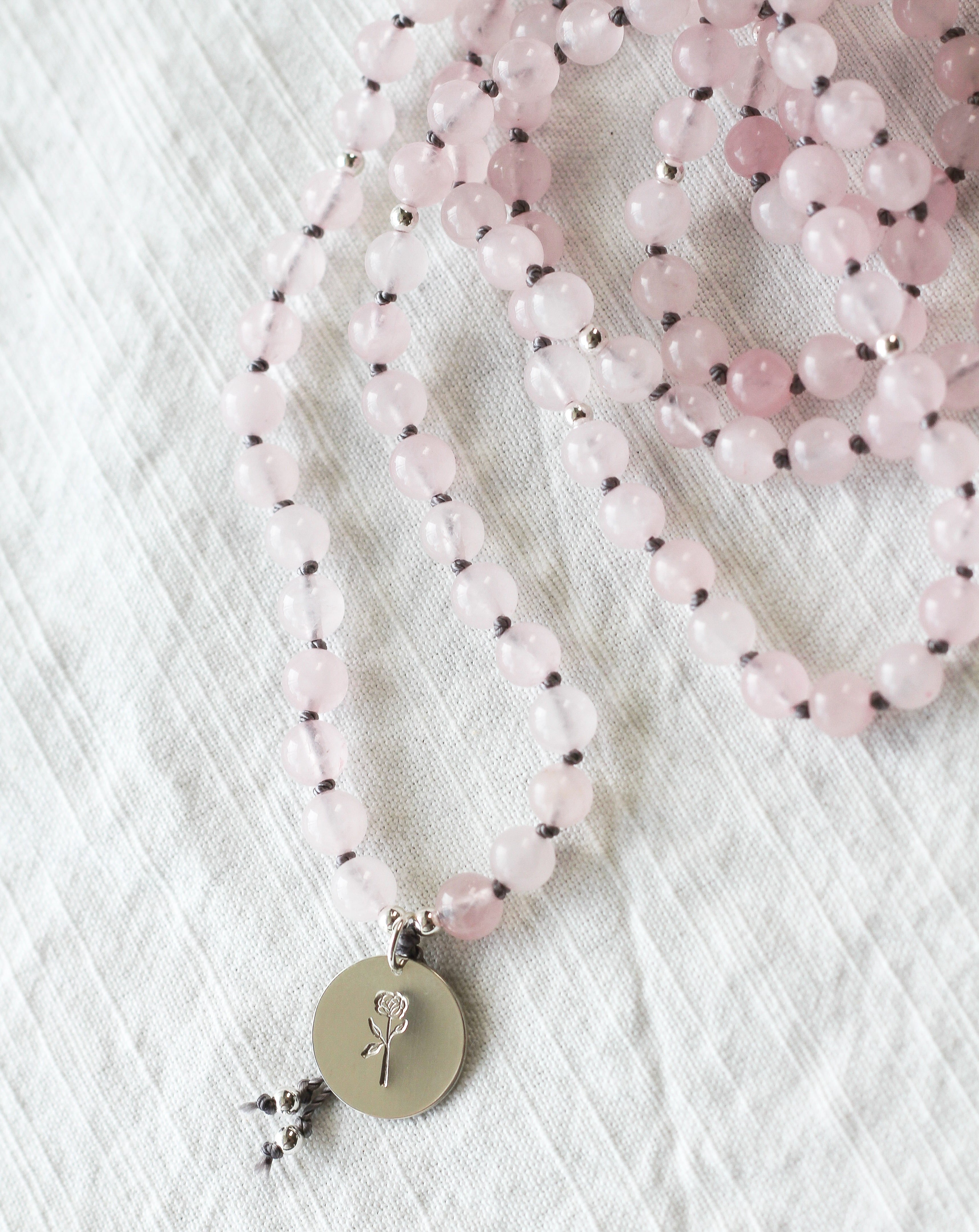 Love Mala Pendant w/ Rose Quartz